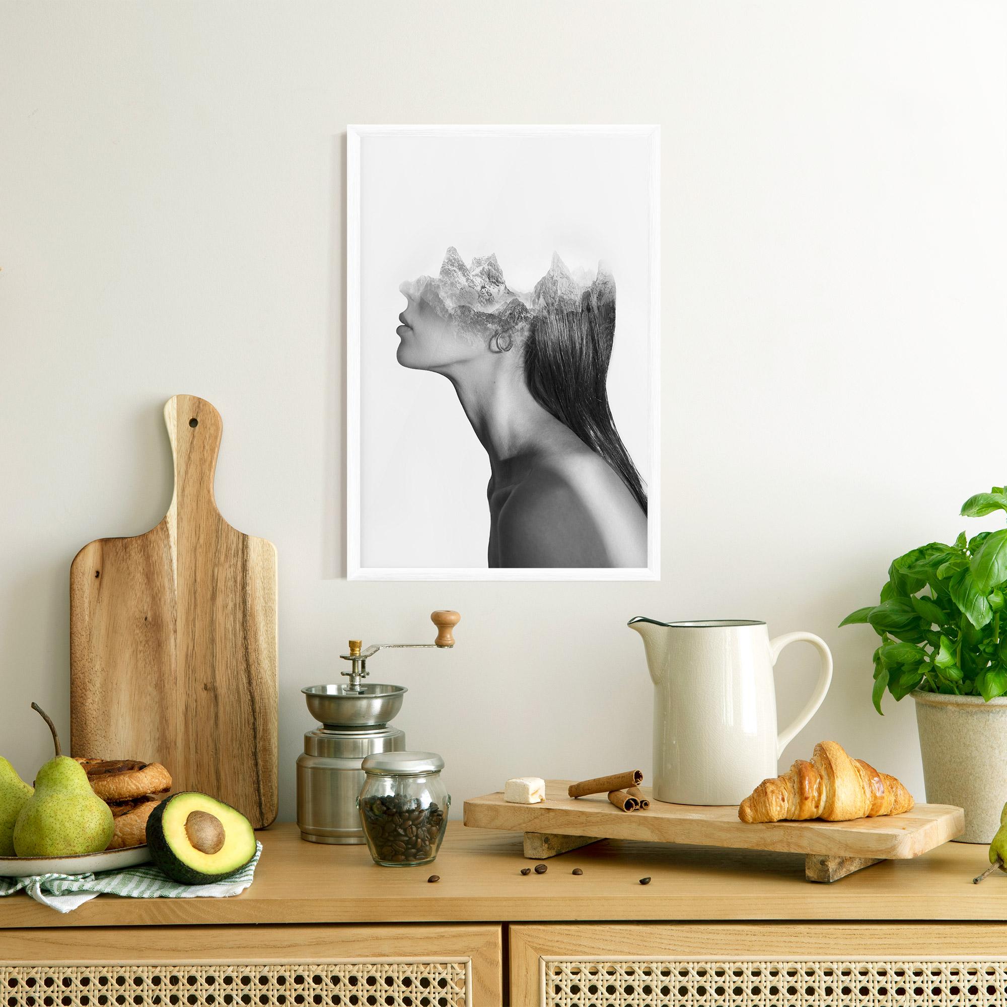 Gerahmte Poster Woman Mountains View mockup 8