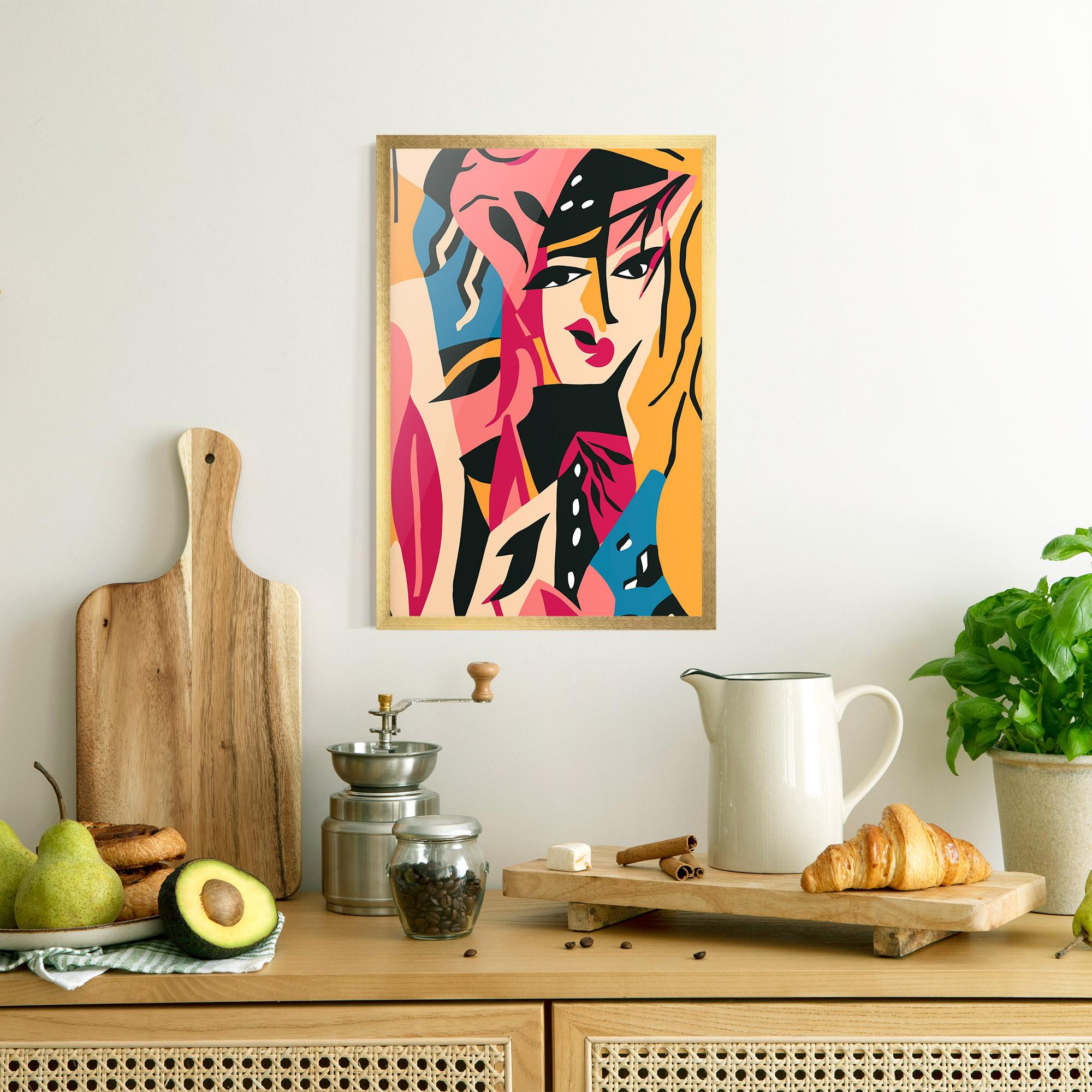 Gerahmte Poster Crowd Face mockup 8