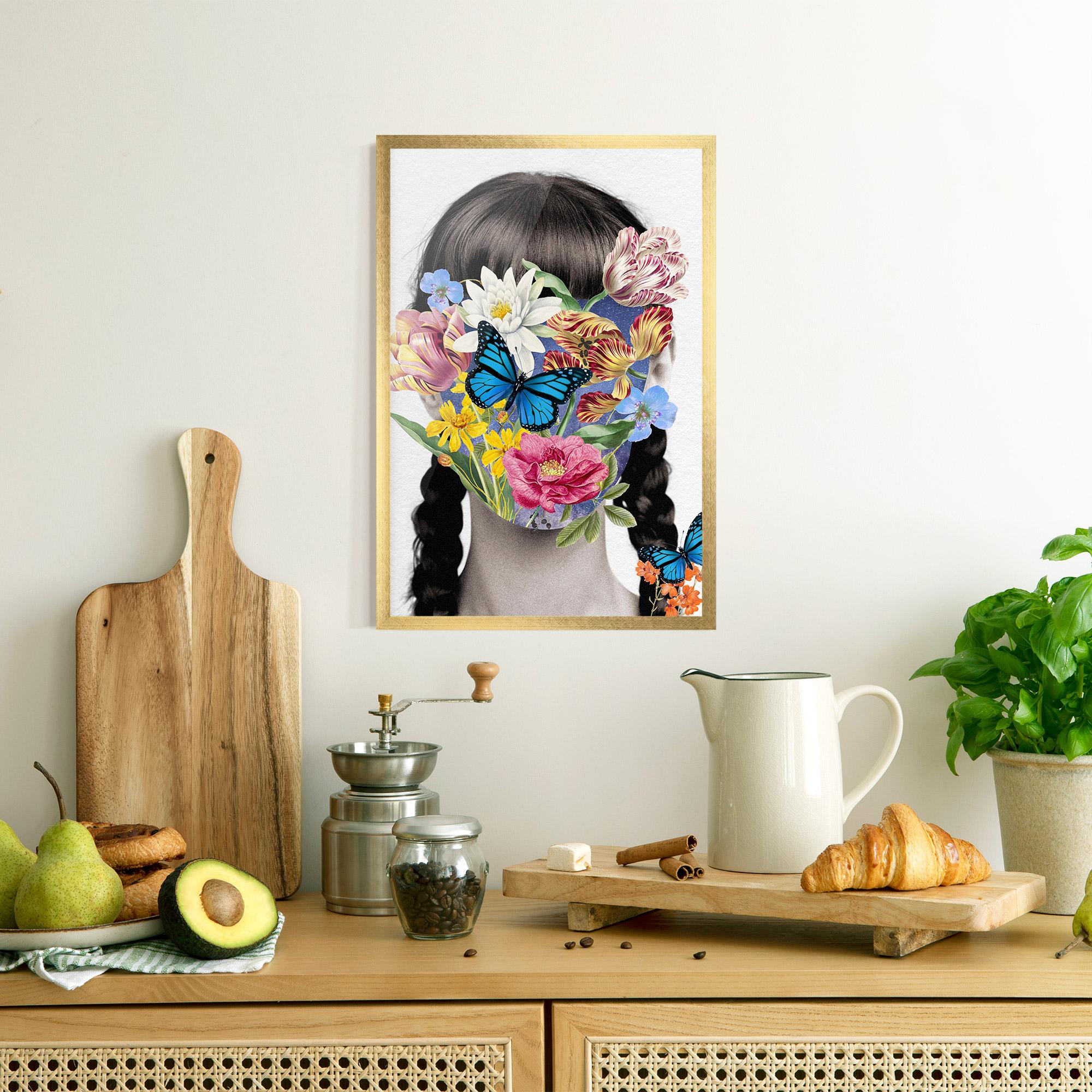 Gerahmte Poster Flower Face Woman mockup 8