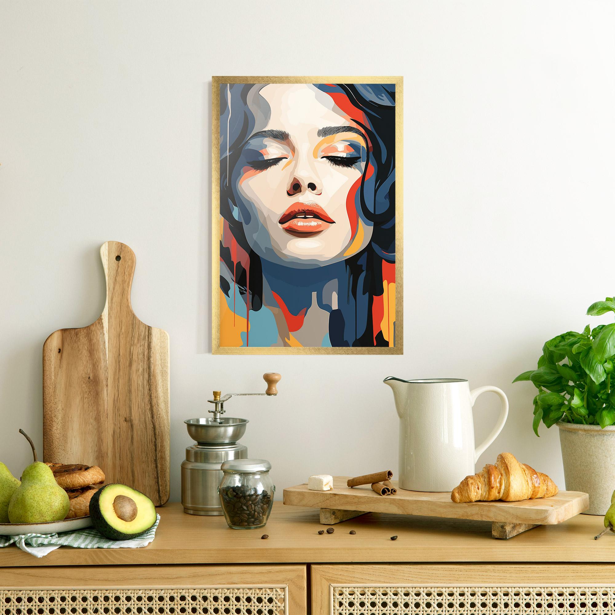 Gerahmte Poster Juicy Abstract Lips mockup 8