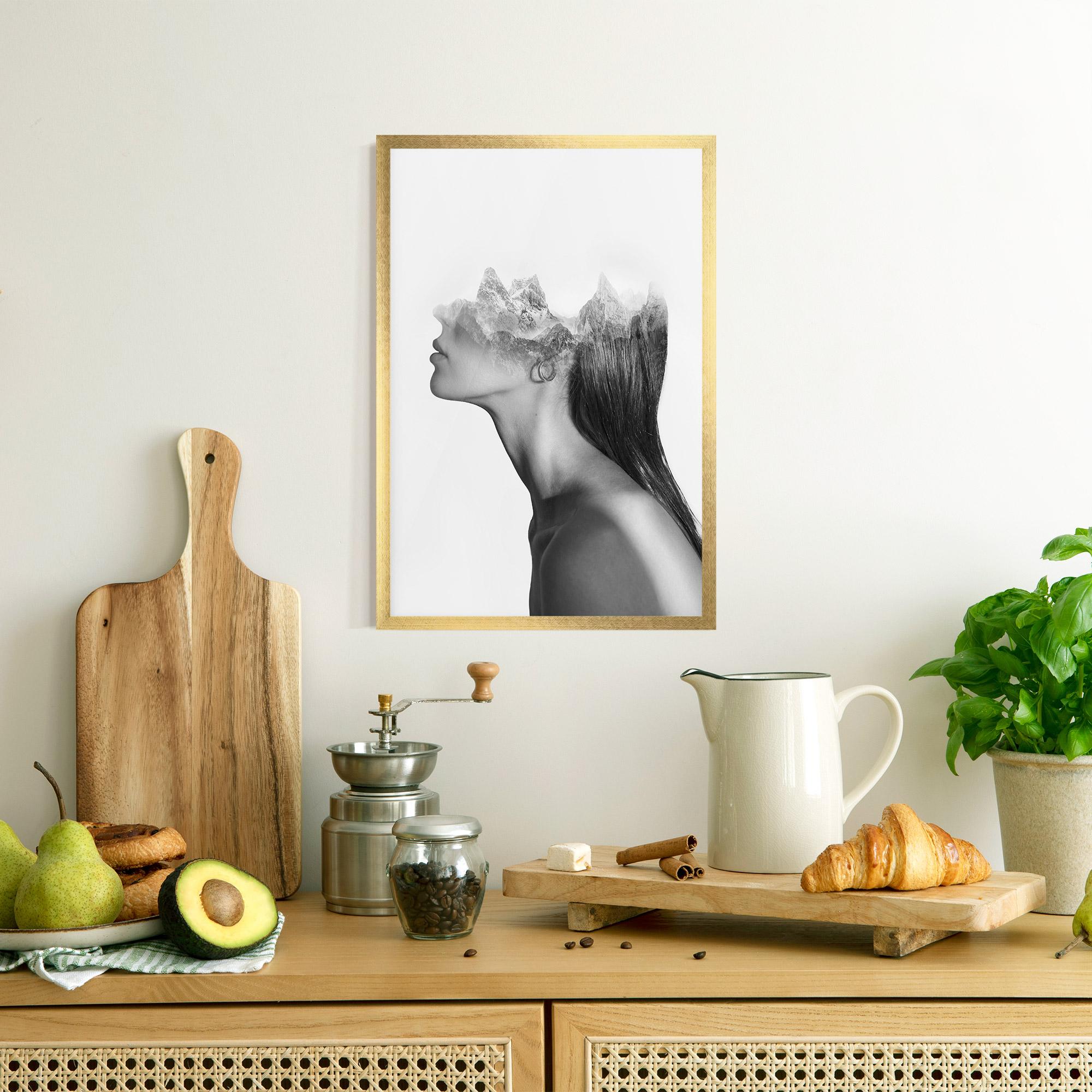 Gerahmte Poster Woman Mountains View mockup 8