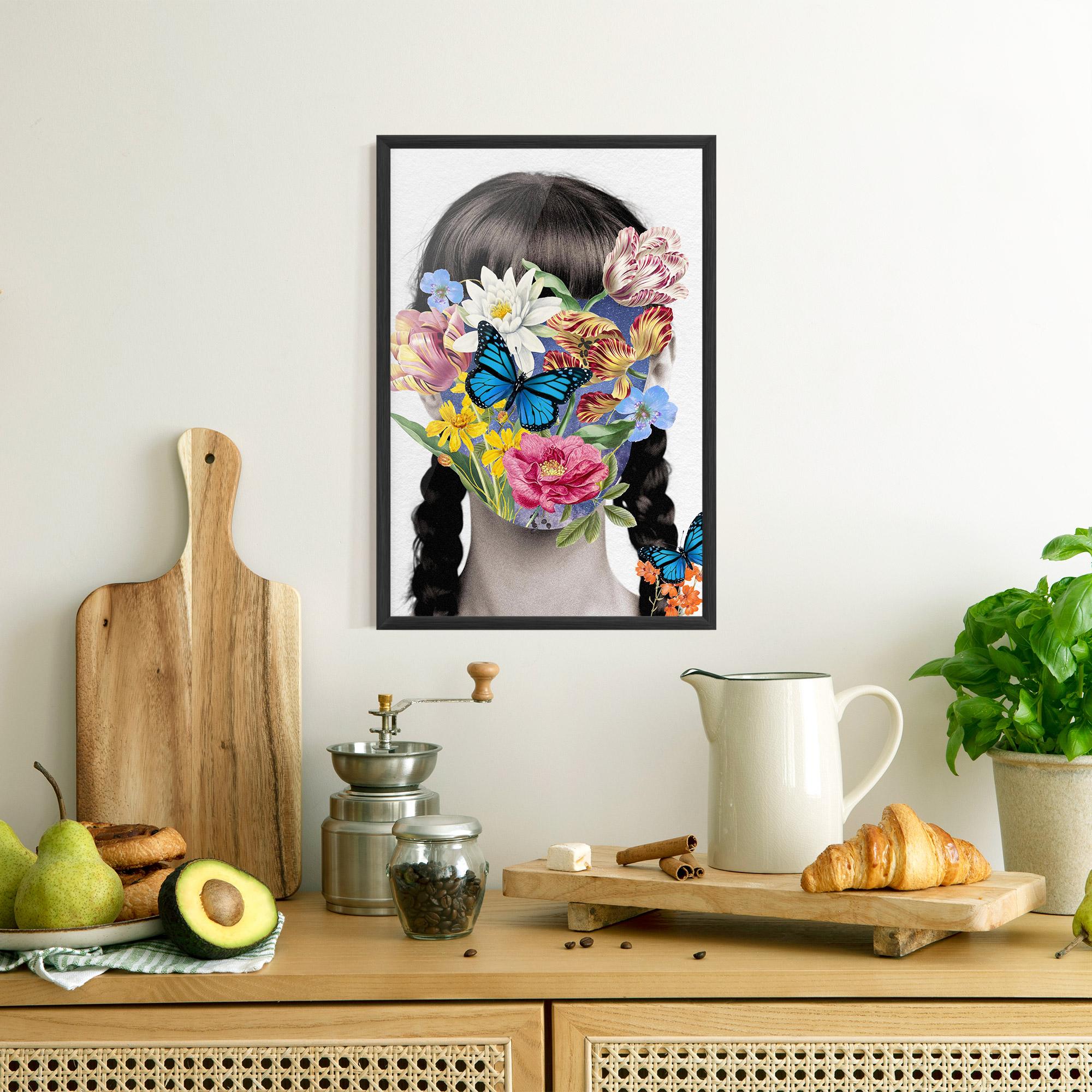 Gerahmte Poster Flower Face Woman mockup 8