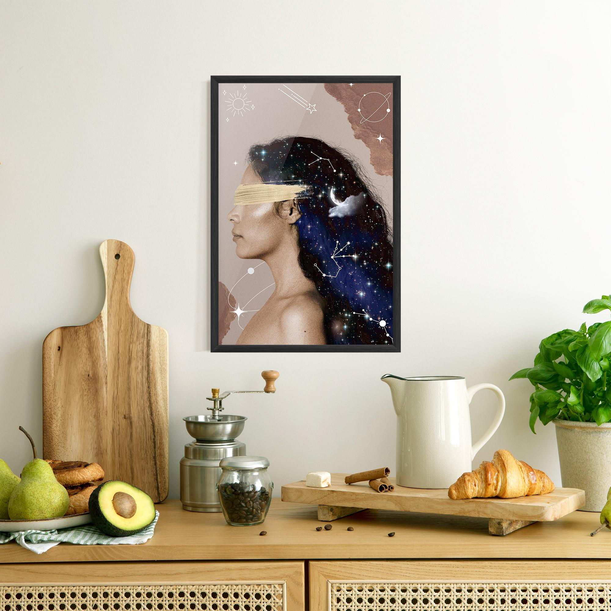 Gerahmte Poster Galaxy Hair mockup 8