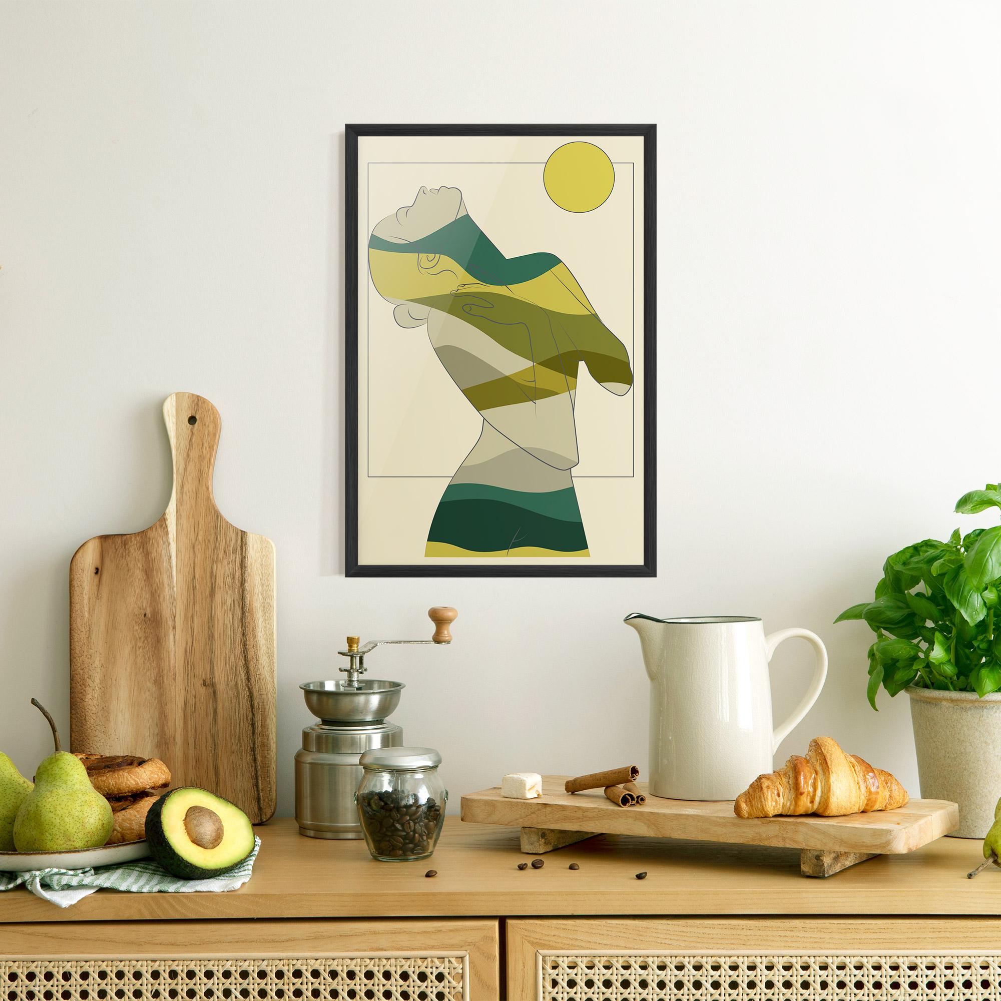 Gerahmte Poster Green Nature Woman mockup 8