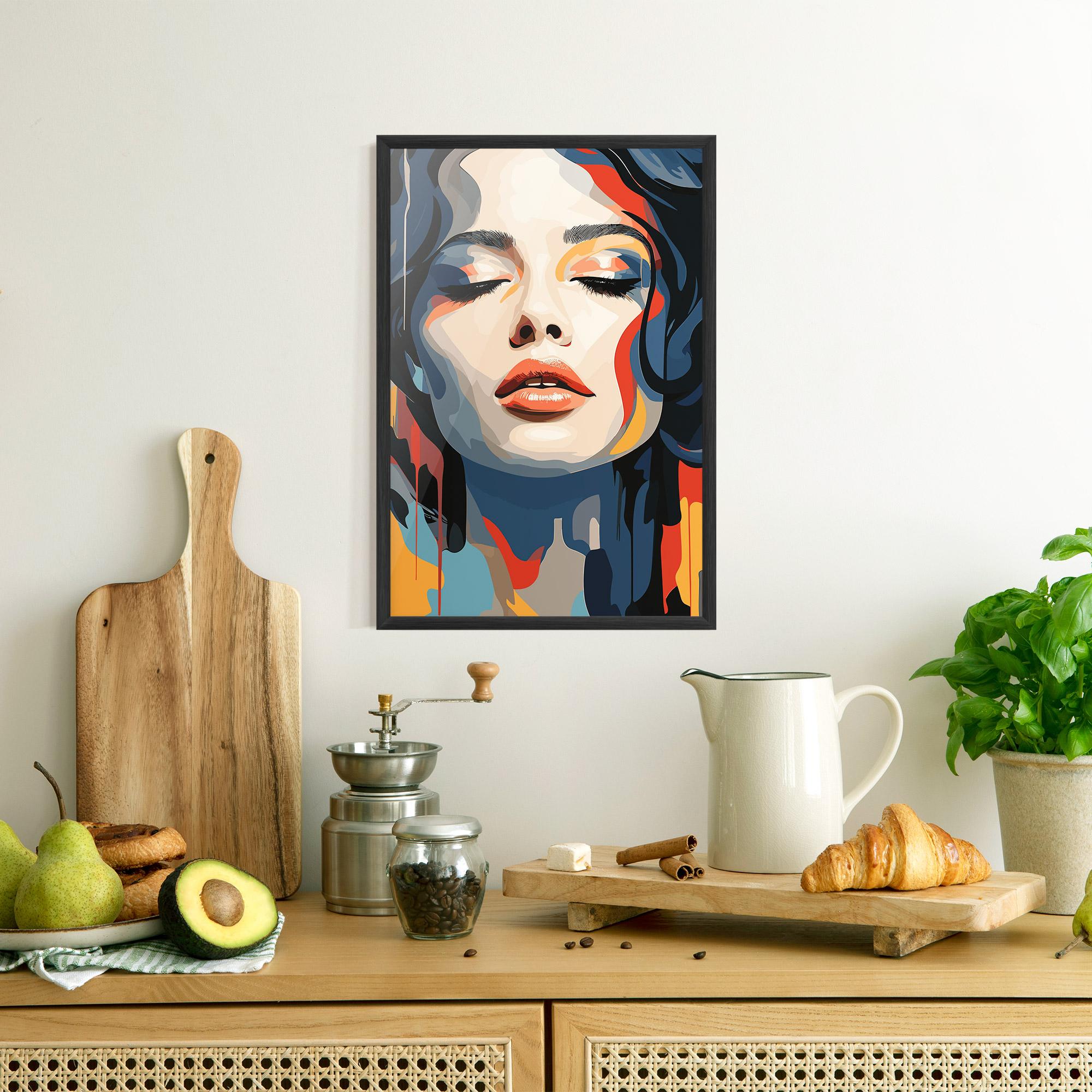 Gerahmte Poster Juicy Abstract Lips mockup 8