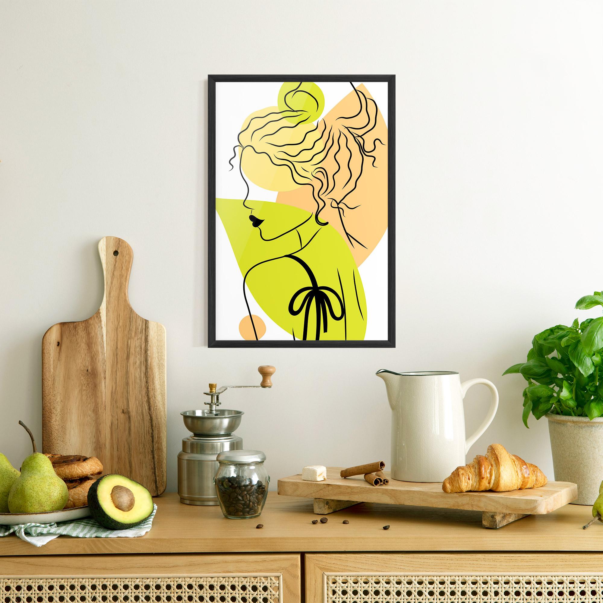 Gerahmte Poster Lime Woman mockup 8