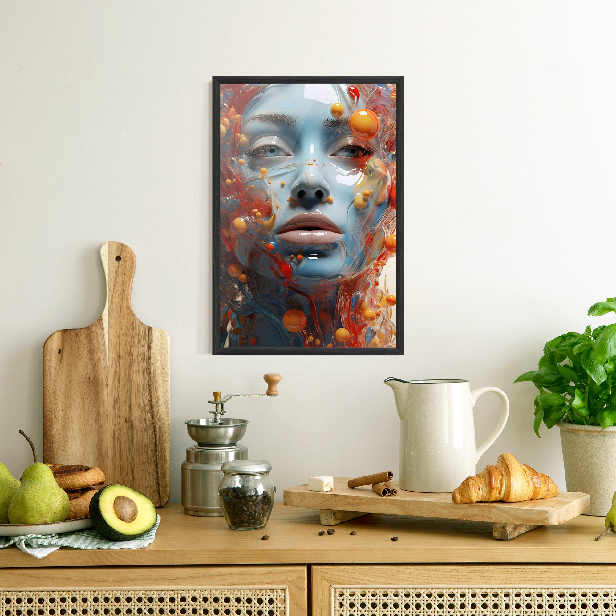 Gerahmte Poster Pretty Blue Face mockup 8