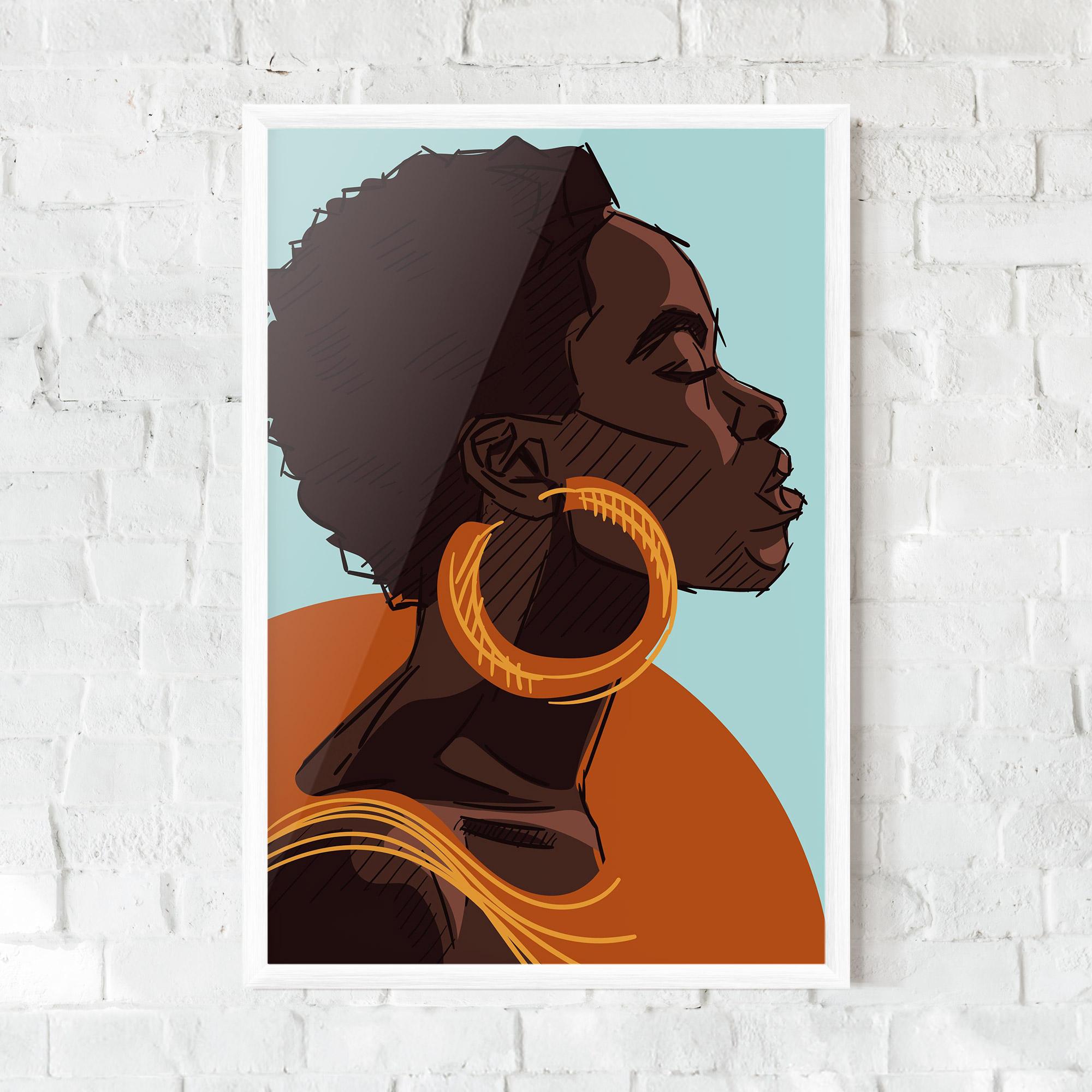 Gerahmte Poster African Short Hair mockup 0