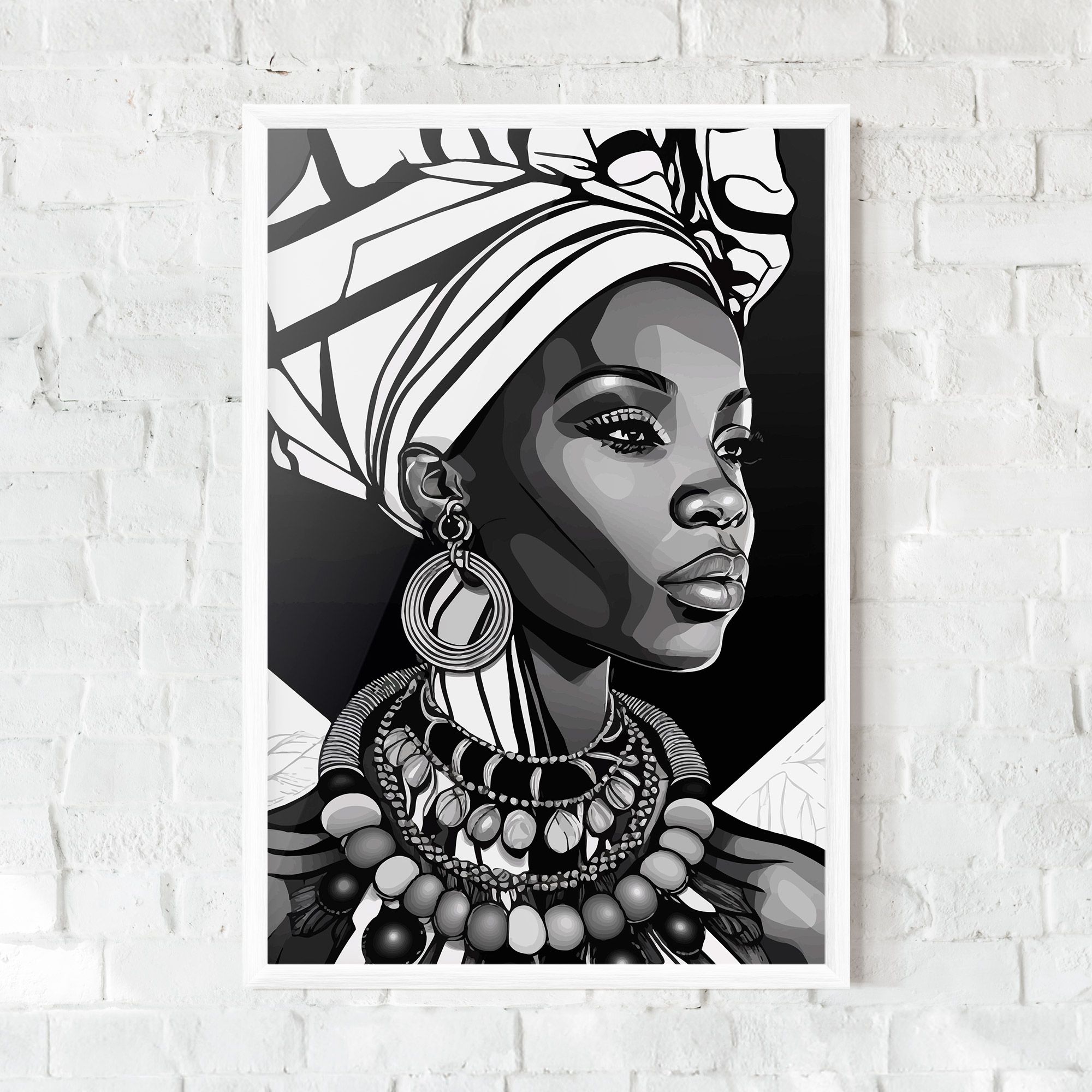 Black White African mockup 0