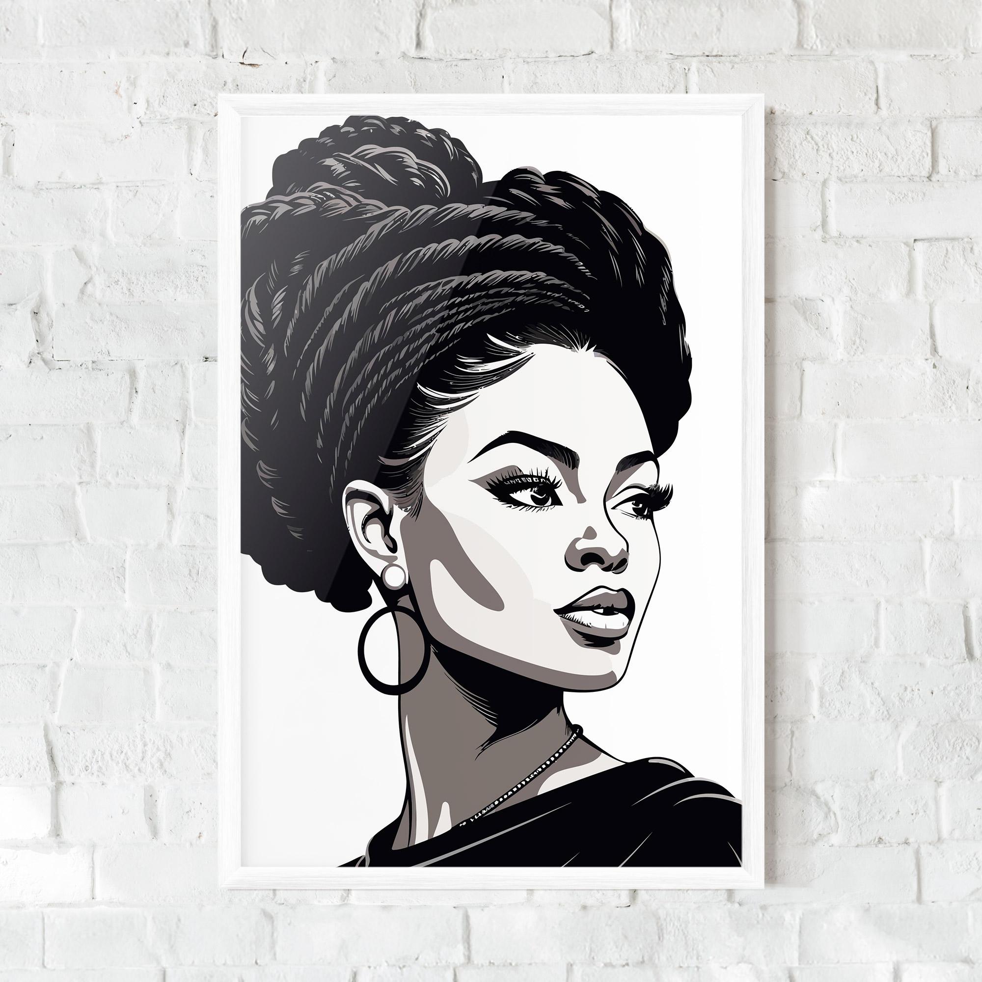 Gerahmte Poster Brown Skin Woman mockup 0