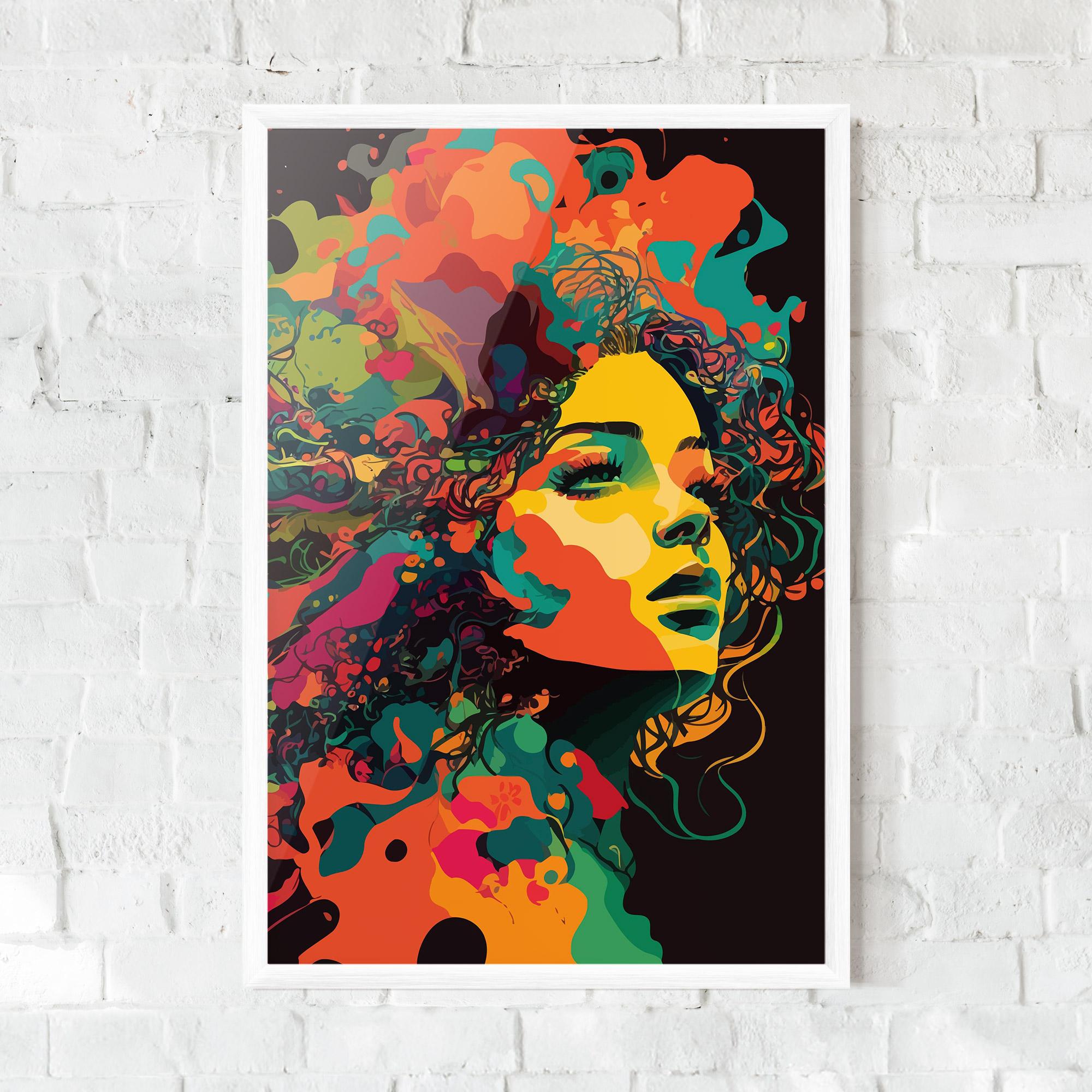 Gerahmte Poster Colorful African Woman mockup 0