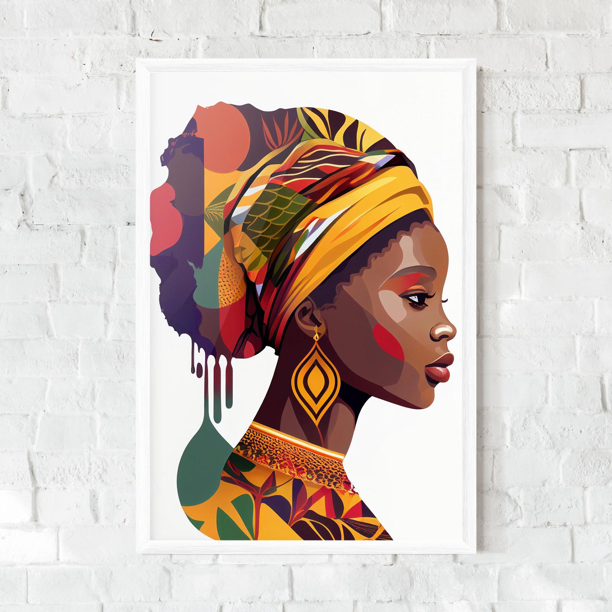 Gerahmte Poster Colorful African mockup 0