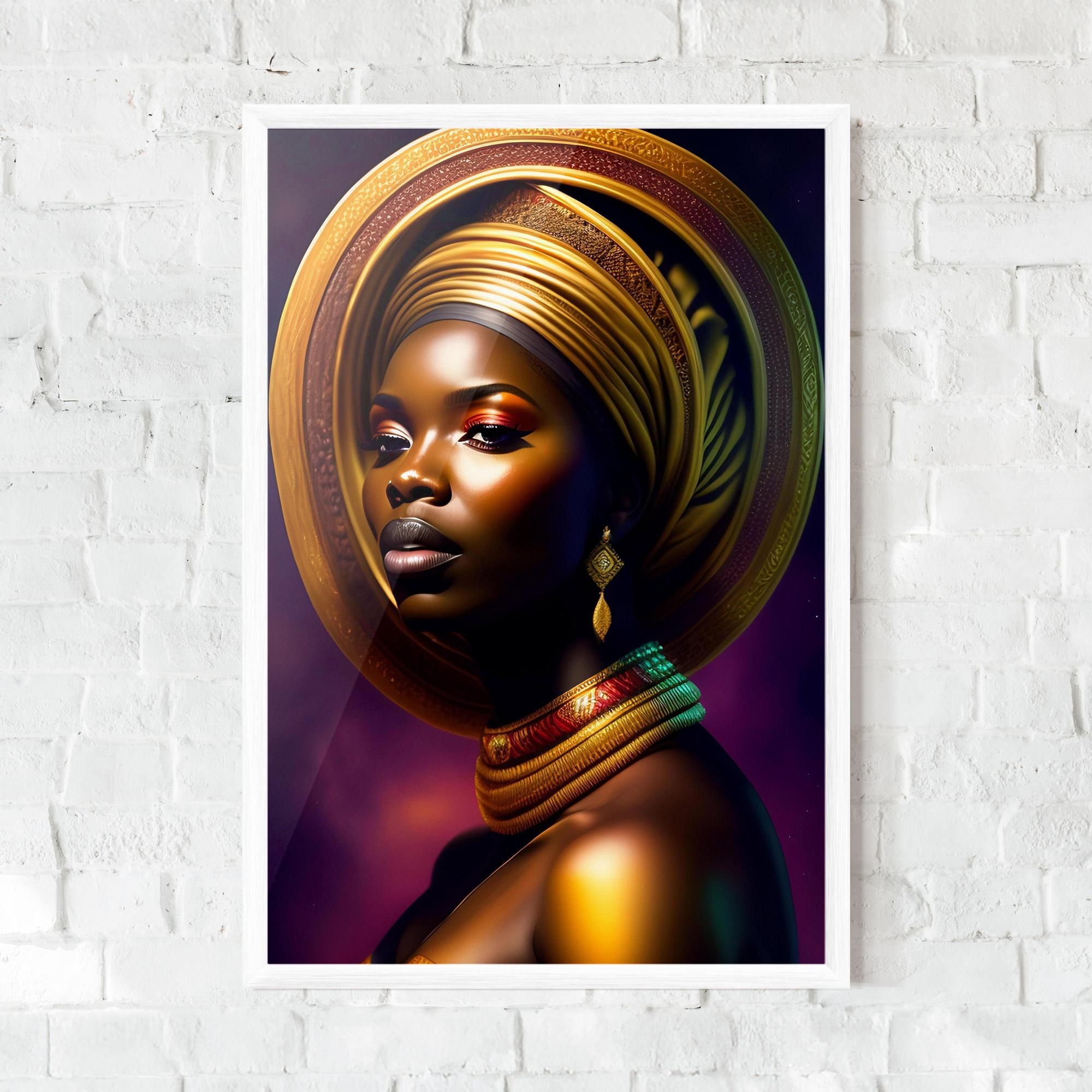 Gerahmte Poster Golden Crown Woman mockup 0