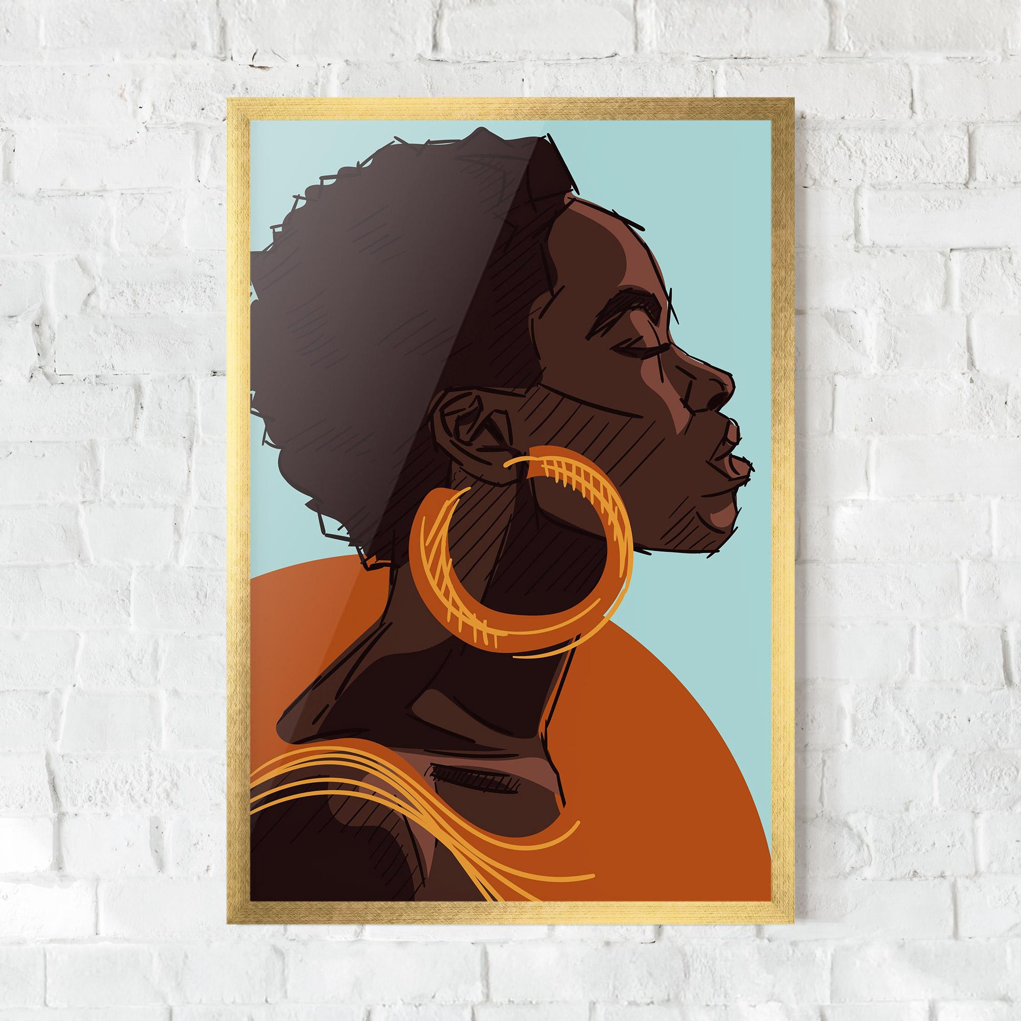 Gerahmte Poster African Short Hair mockup 0