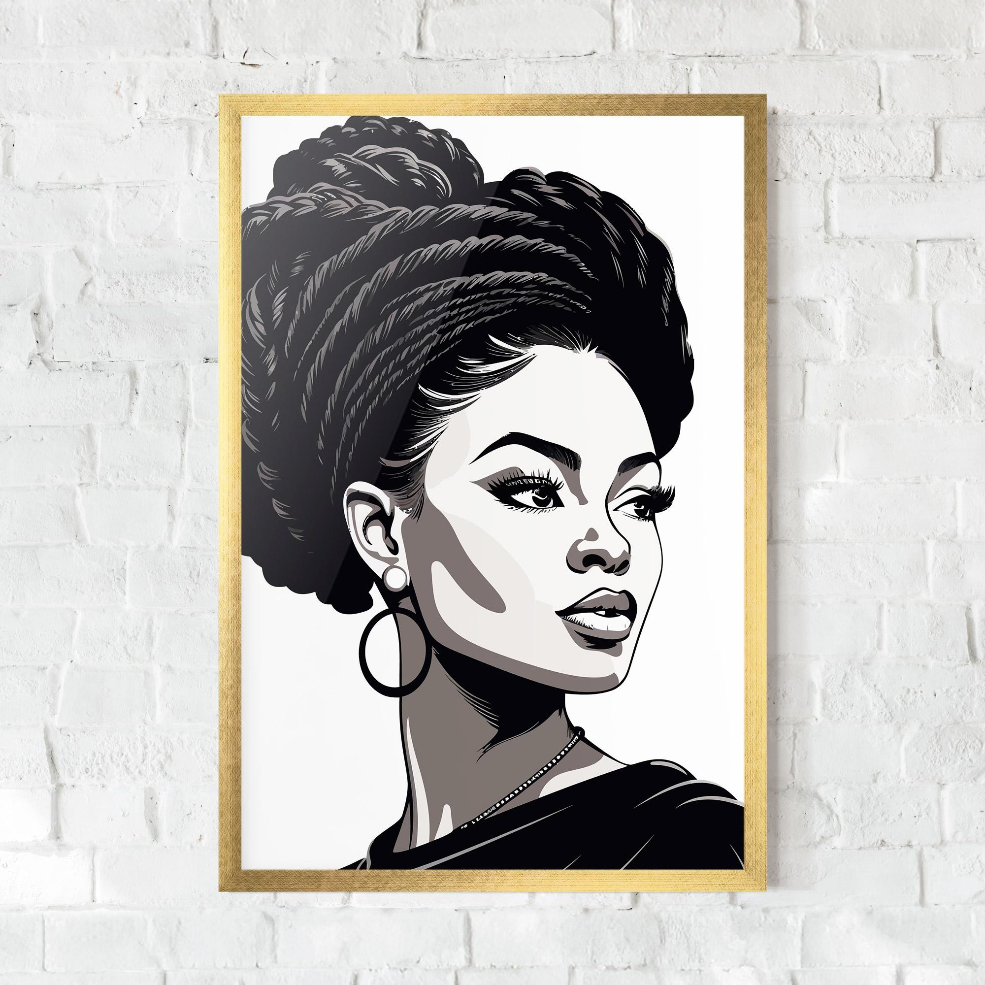 Gerahmte Poster Brown Skin Woman mockup 0