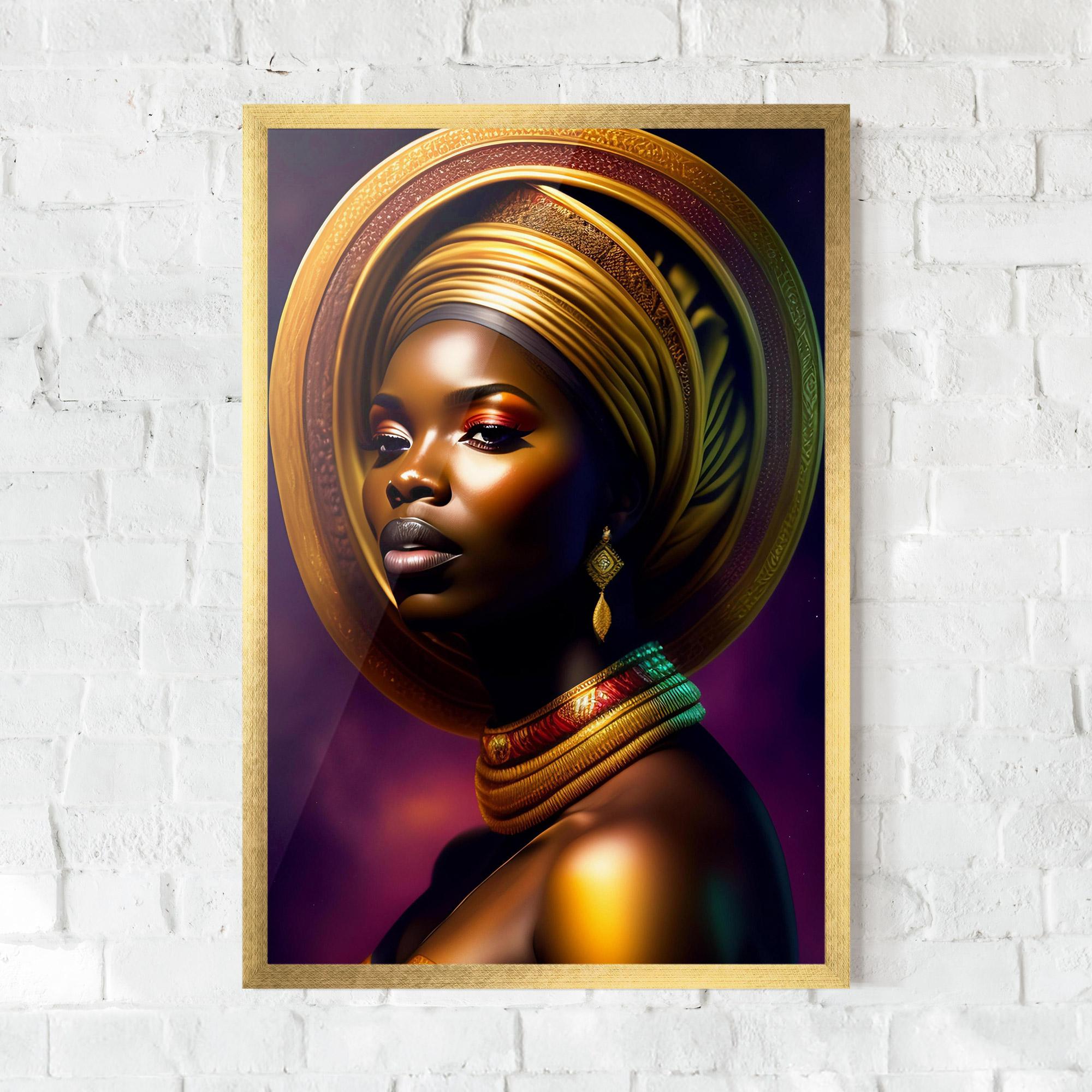Gerahmte Poster Golden Crown Woman mockup 0