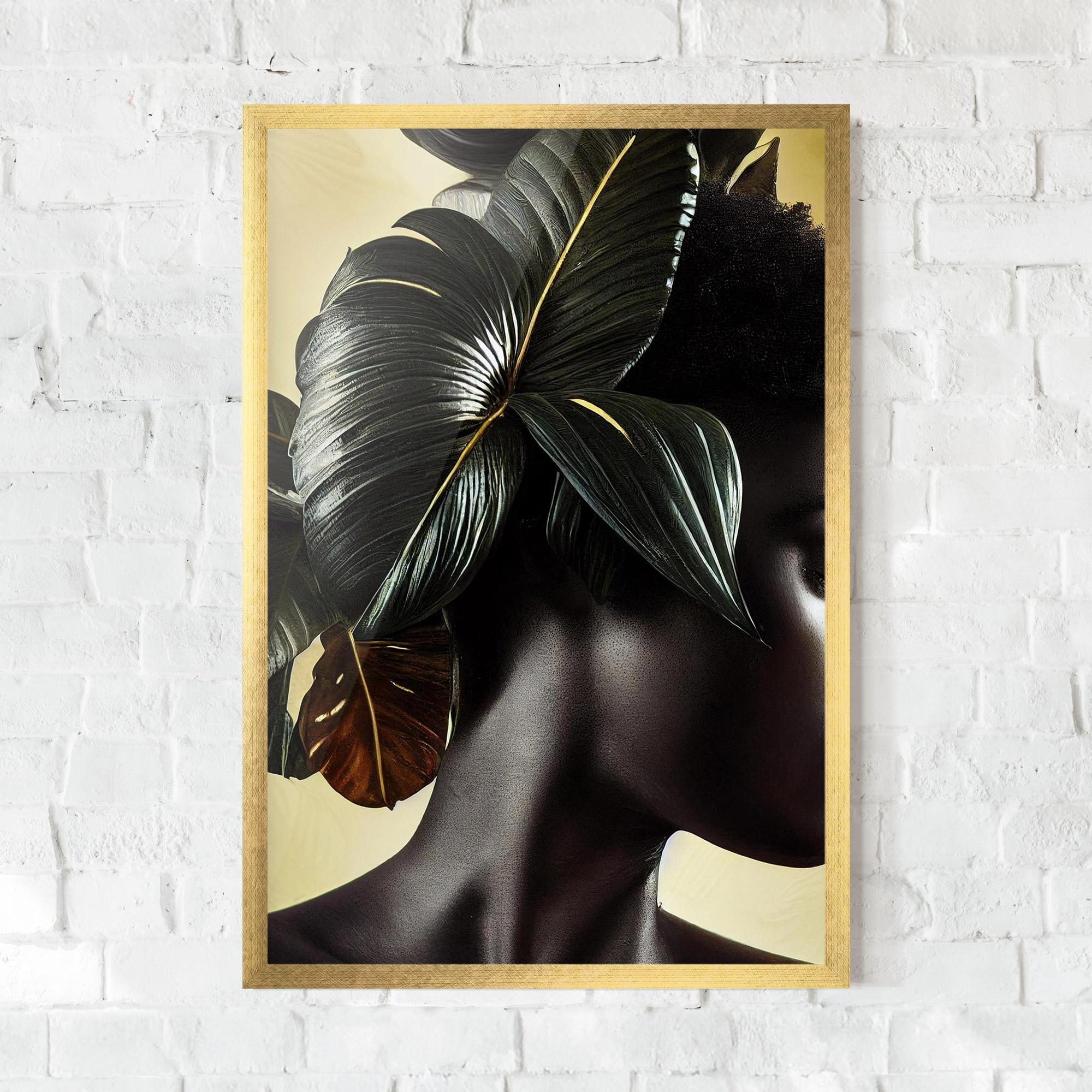 Gerahmte Poster Leaf Woman mockup 0