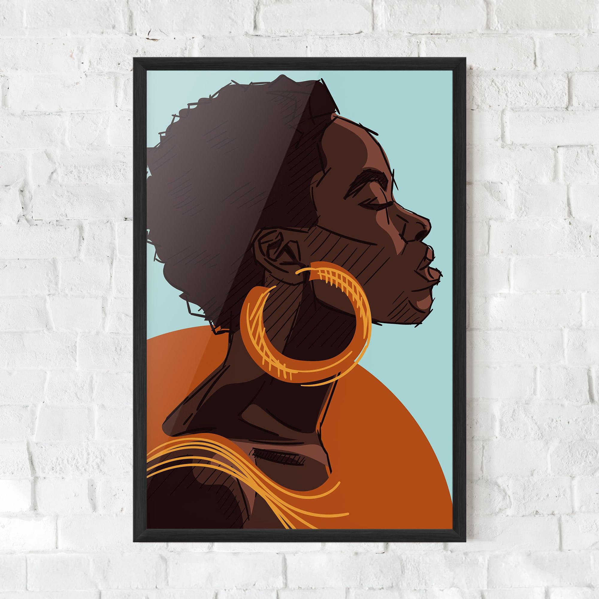 Gerahmte Poster African Short Hair mockup 0