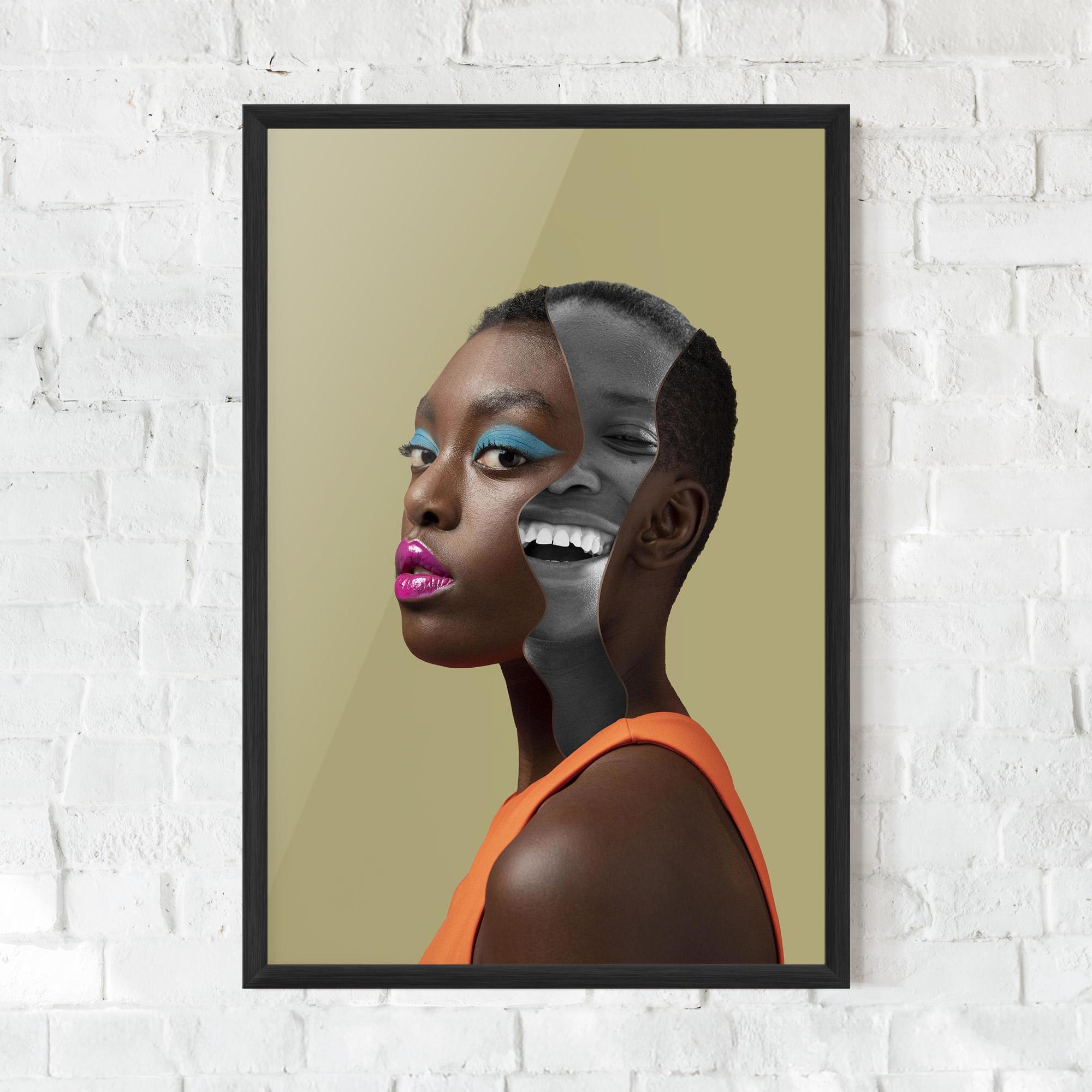 Gerahmte Poster American Woman Collage mockup 0