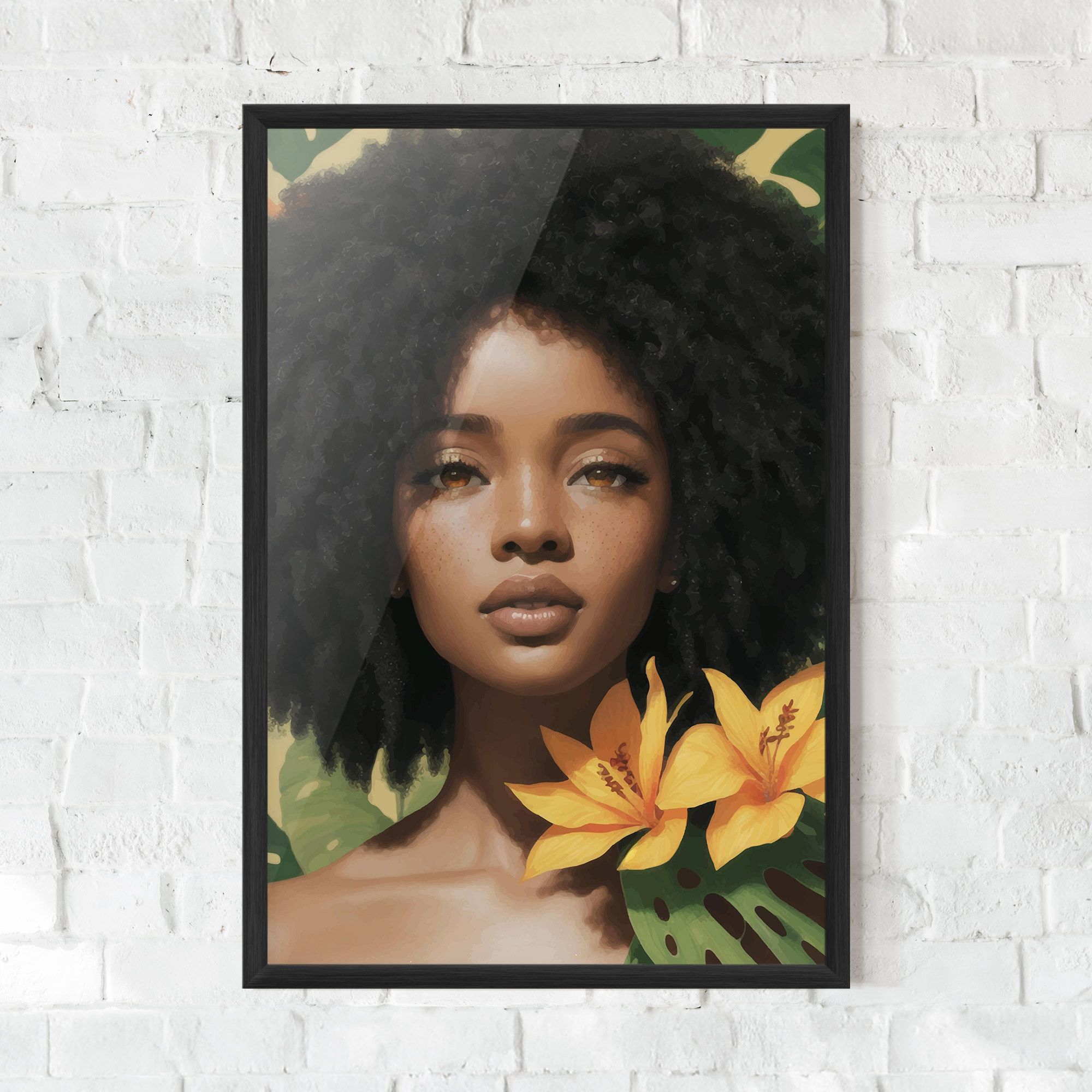 Beautiful African Girl mockup 0