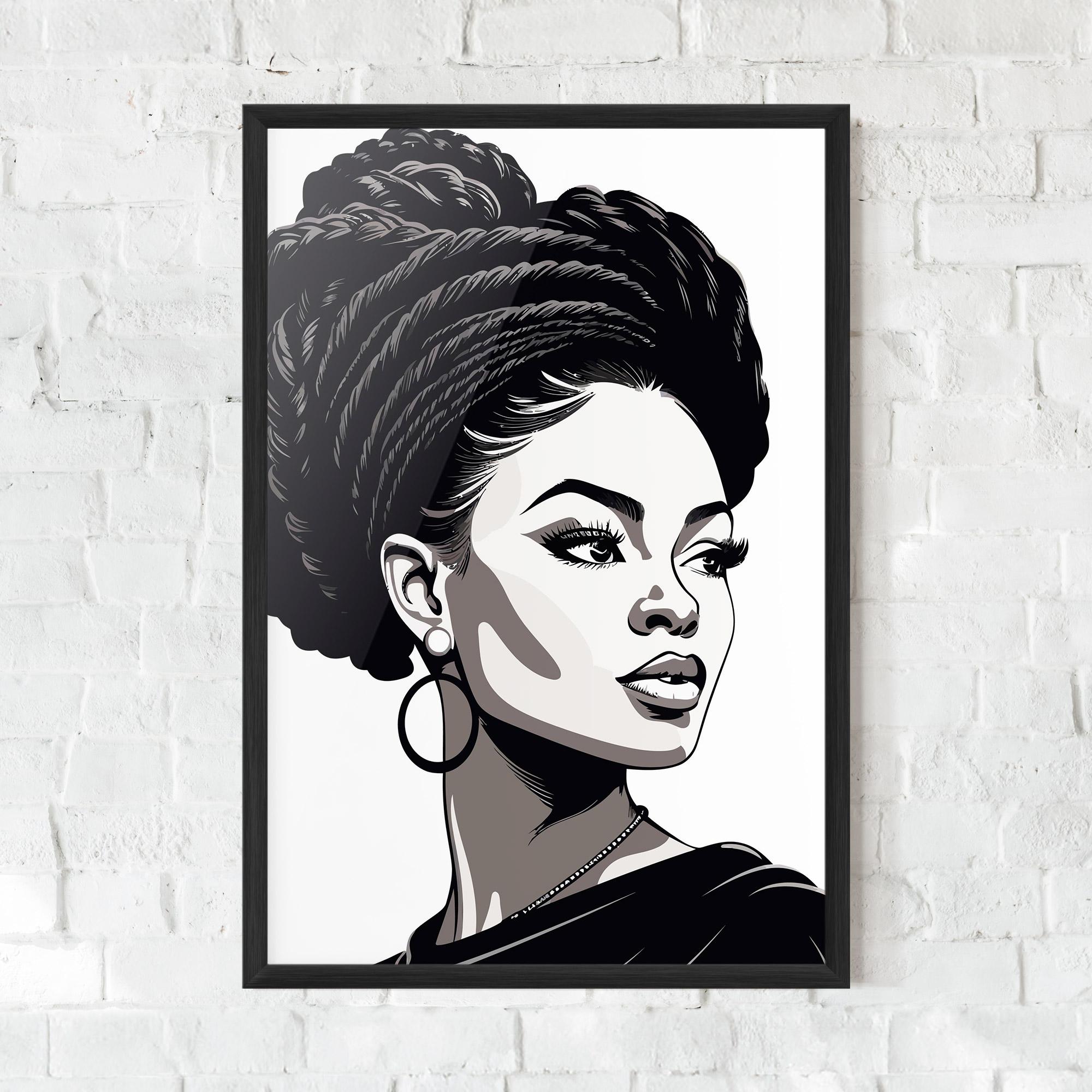 Gerahmte Poster Brown Skin Woman mockup 0