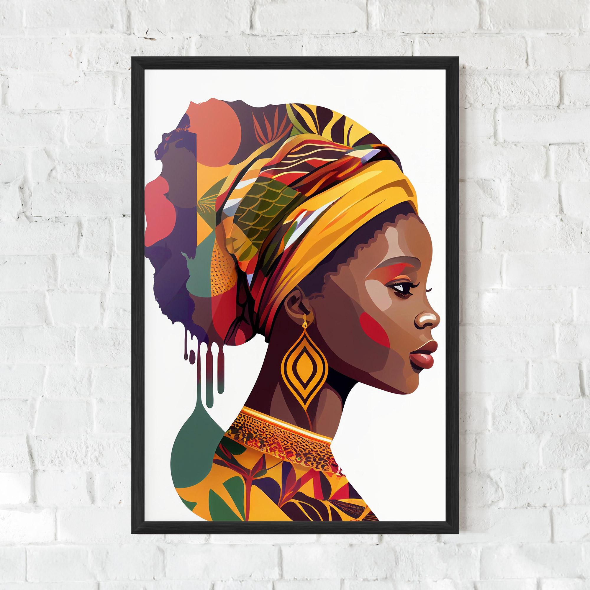 Gerahmte Poster Colorful African mockup 0