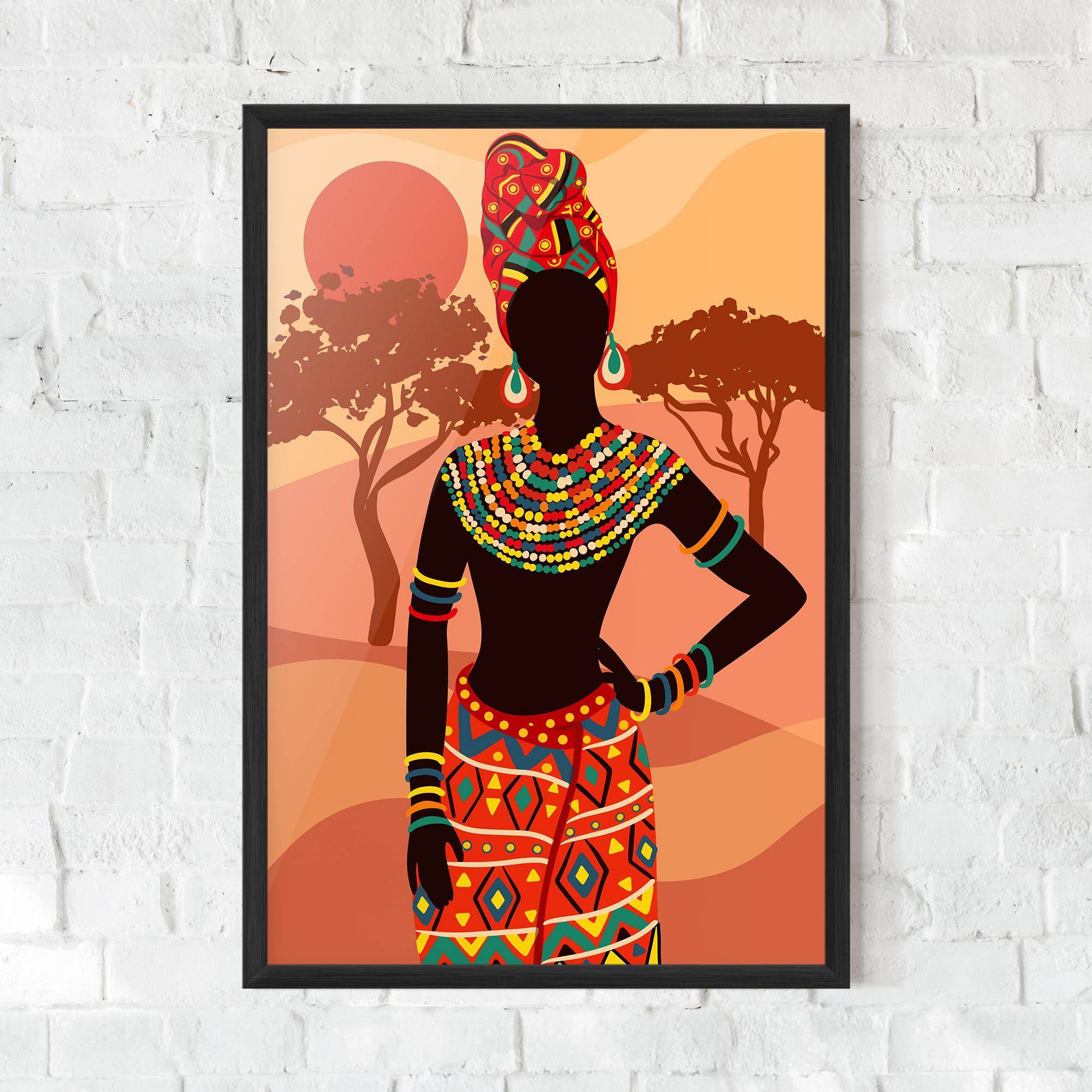 Gerahmte Poster Ethnic African Color mockup 0