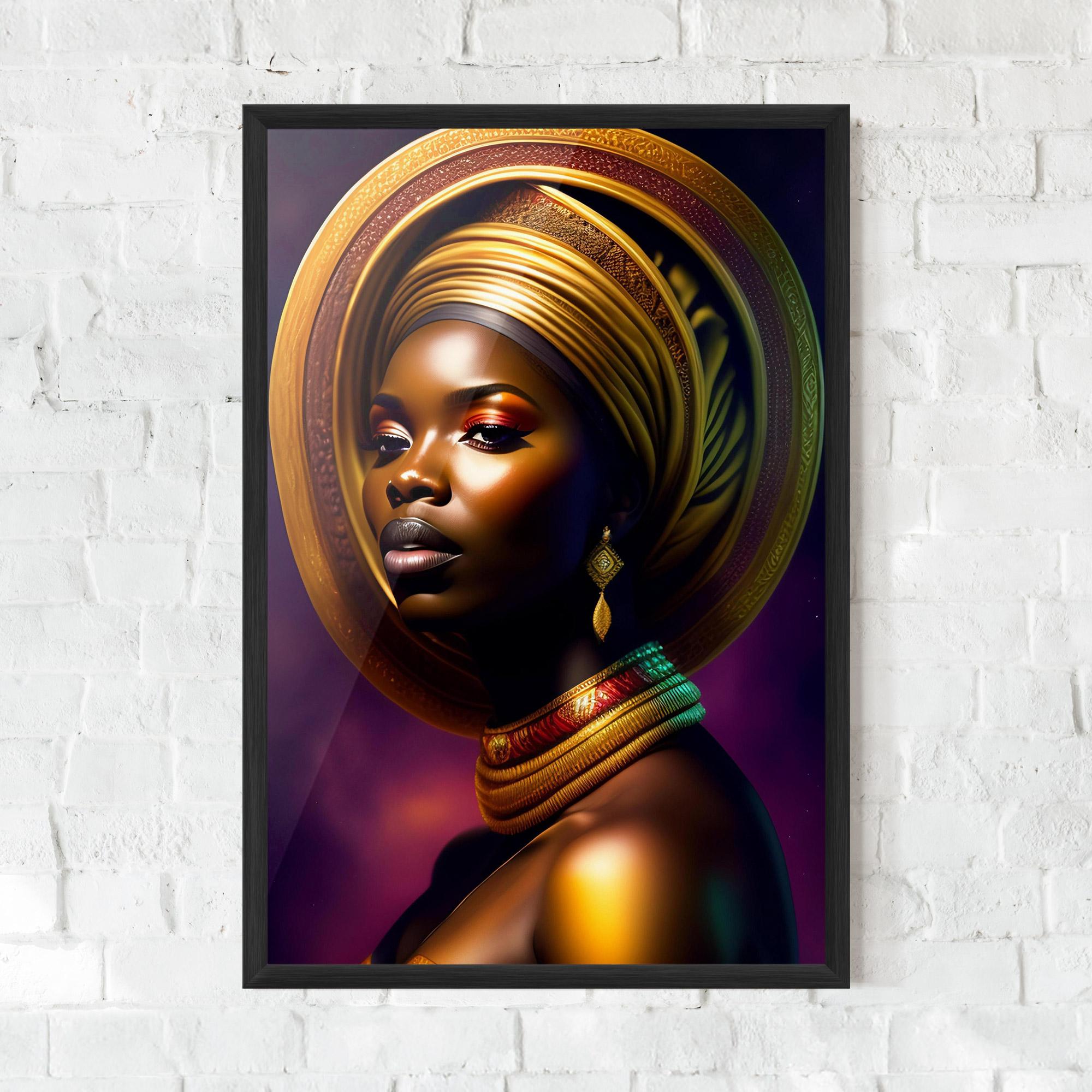 Gerahmte Poster Golden Crown Woman mockup 0