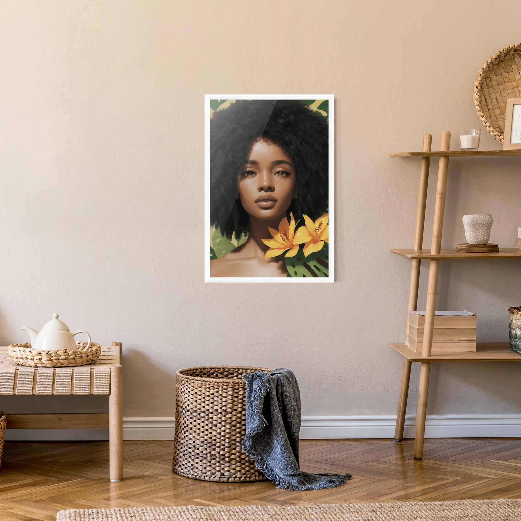 Gerahmte Poster Beautiful African Girl mockup 9