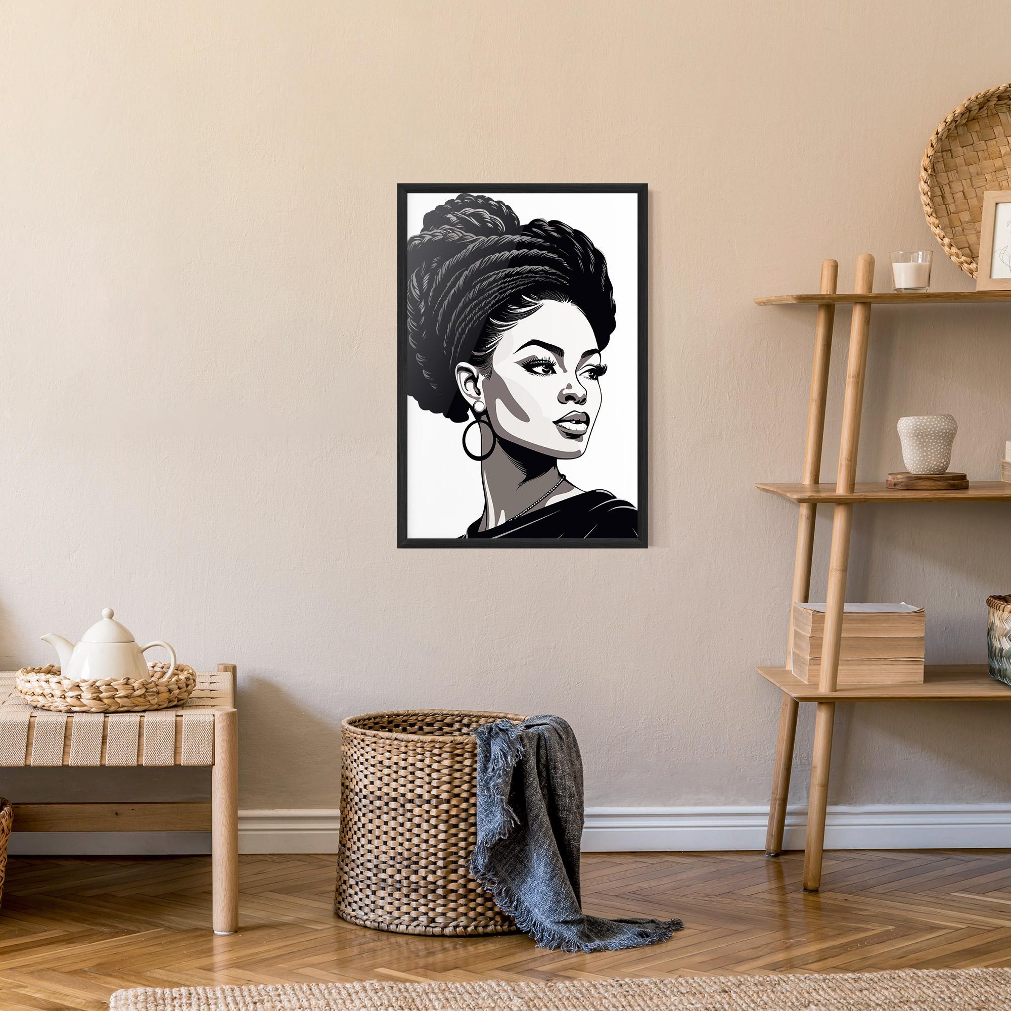 Gerahmte Poster Brown Skin Woman mockup 9