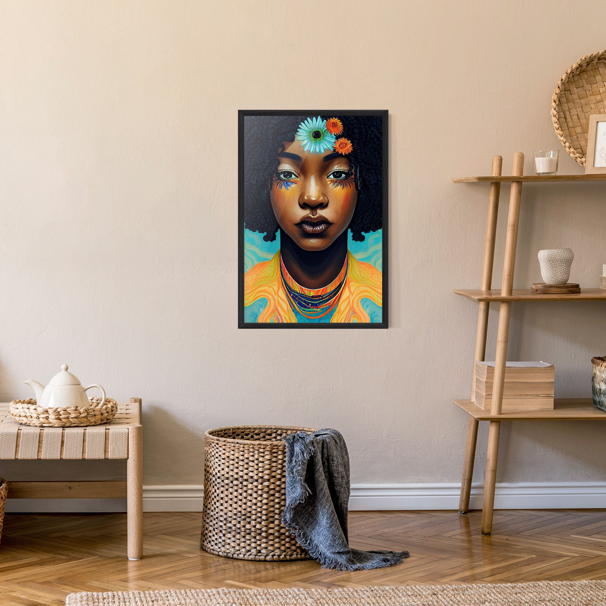 Portrait With Flowers mockup 9