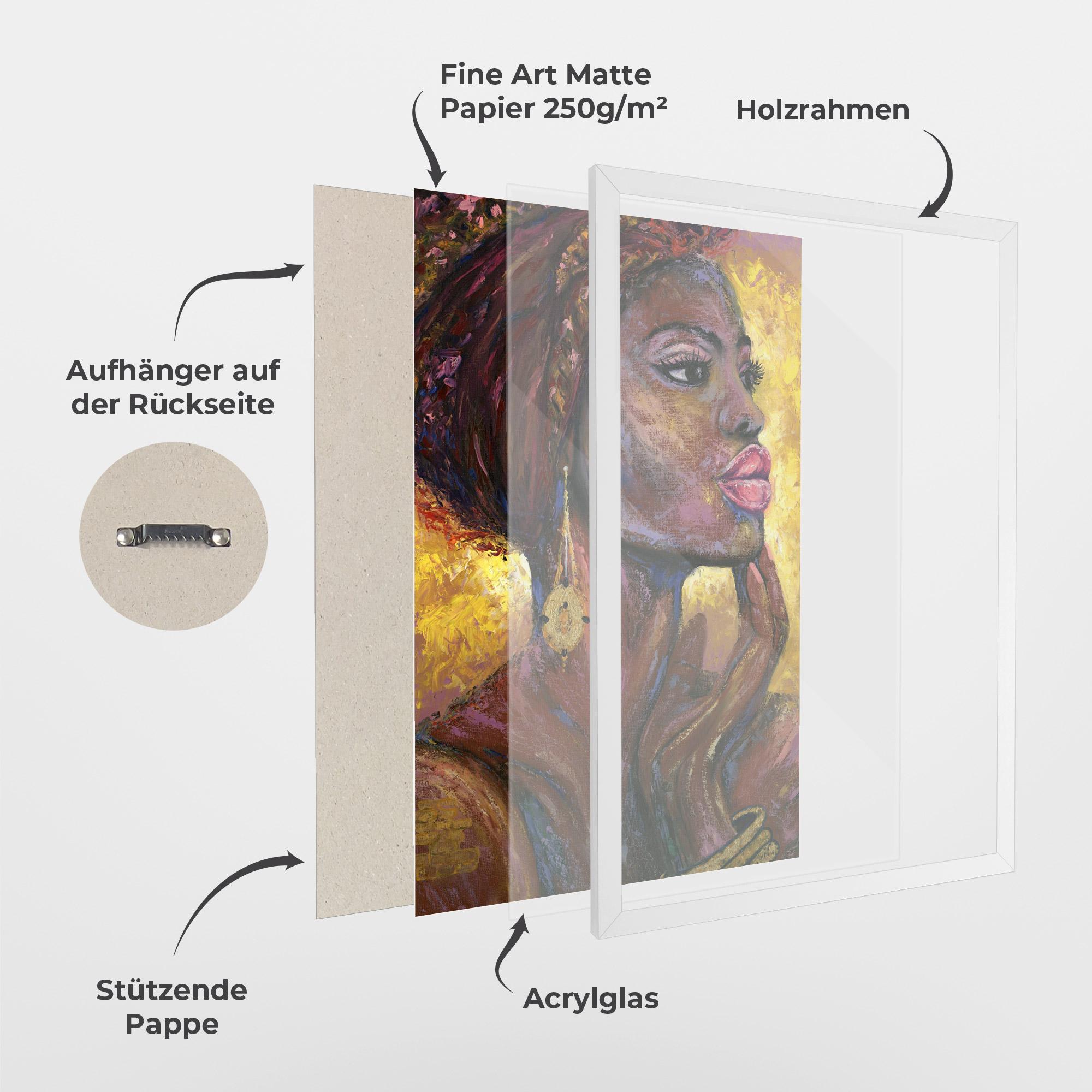 Gerahmte Poster African Women mockup 1