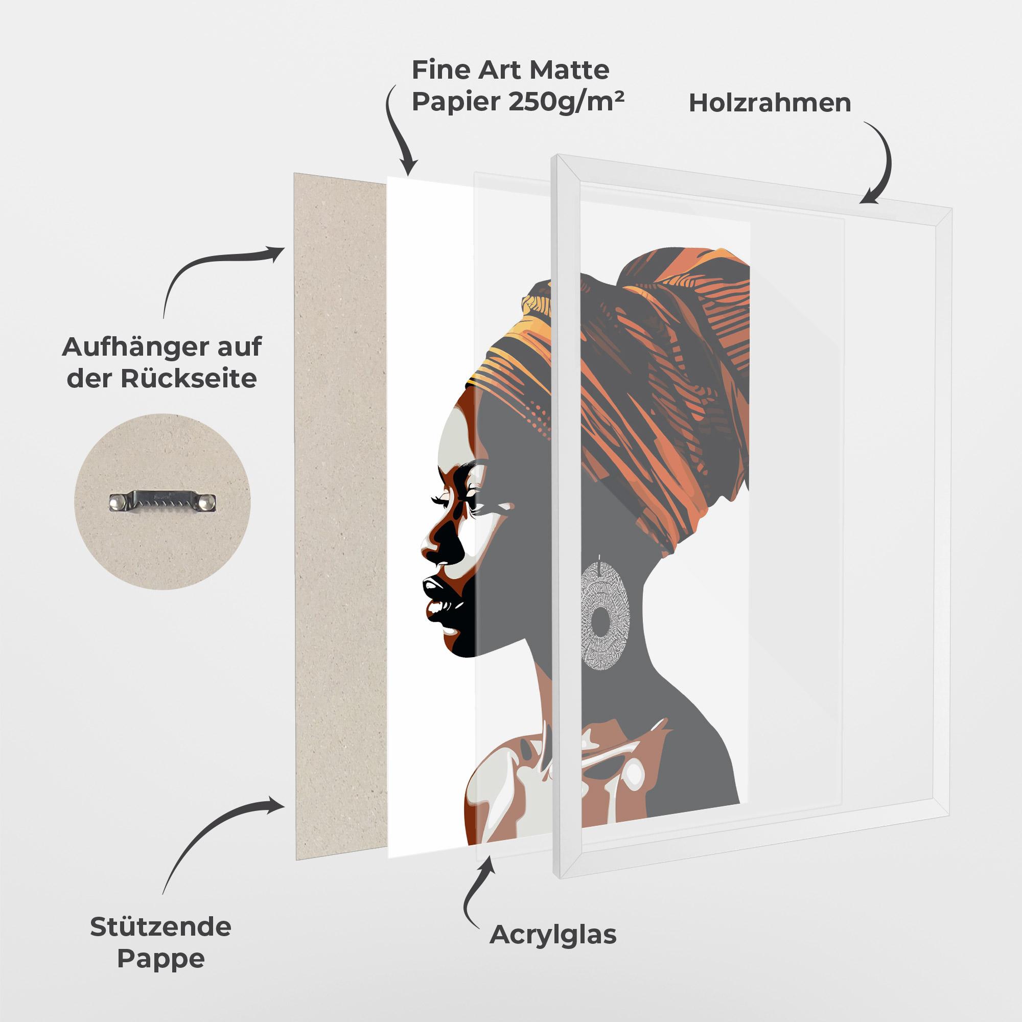 Gerahmte Poster Black Pretty Woman mockup 1