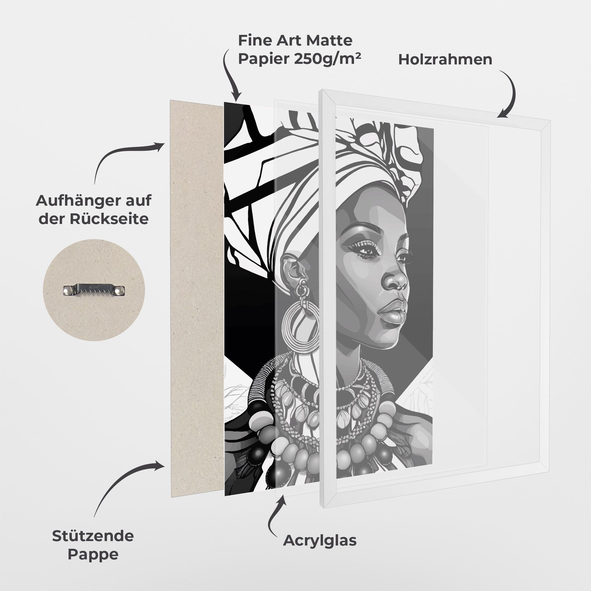 Black White African mockup 1