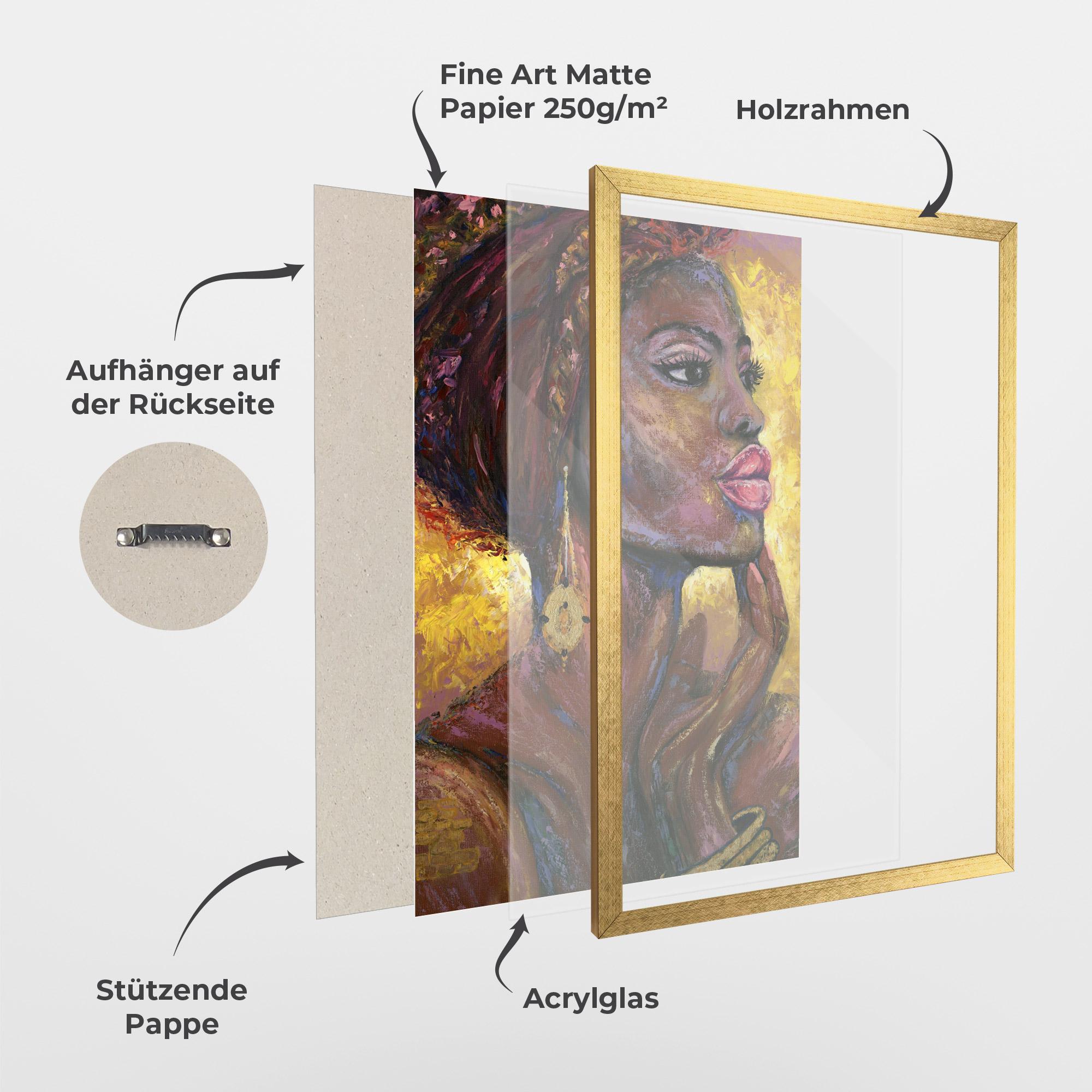 Gerahmte Poster African Women mockup 1