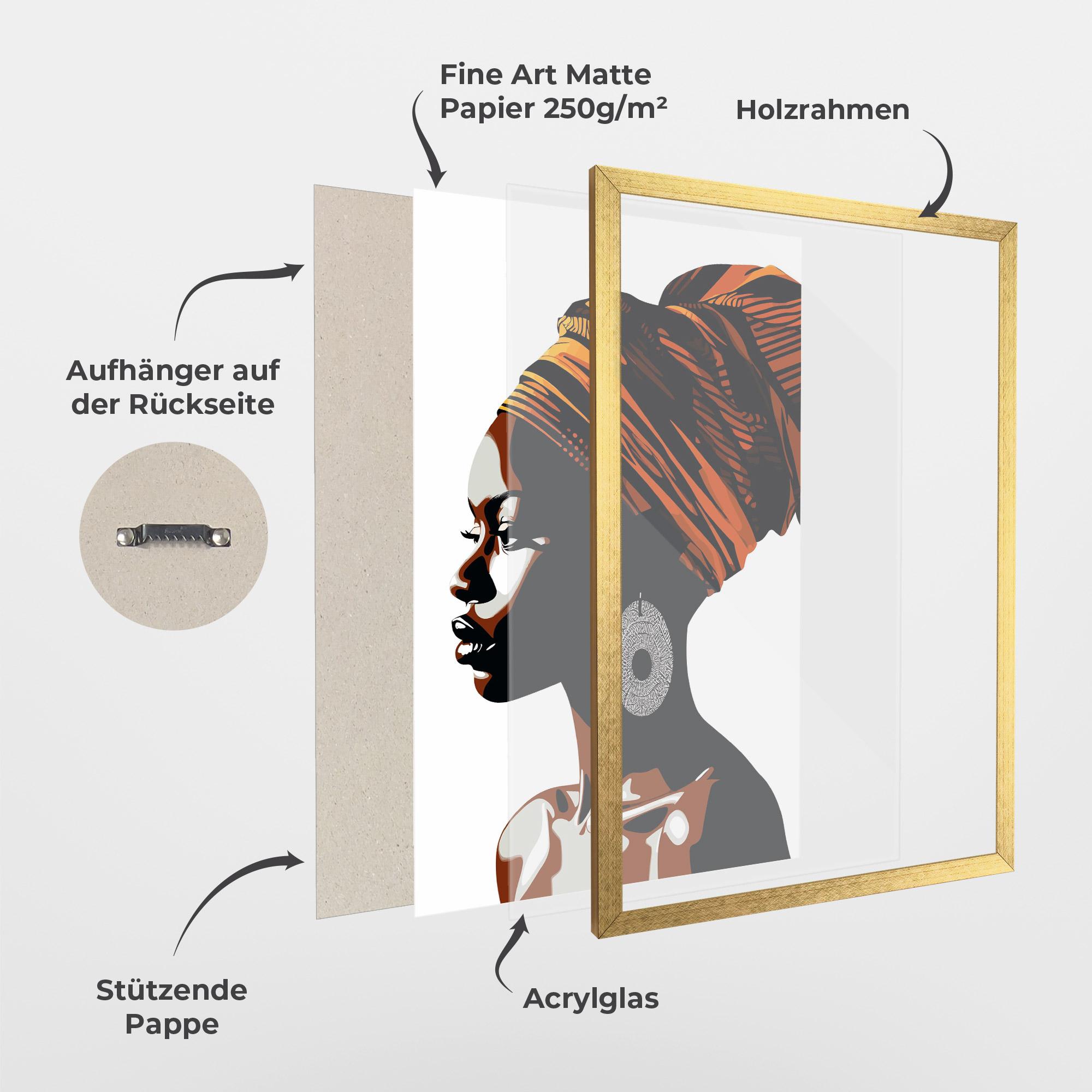 Gerahmte Poster Black Pretty Woman mockup 1