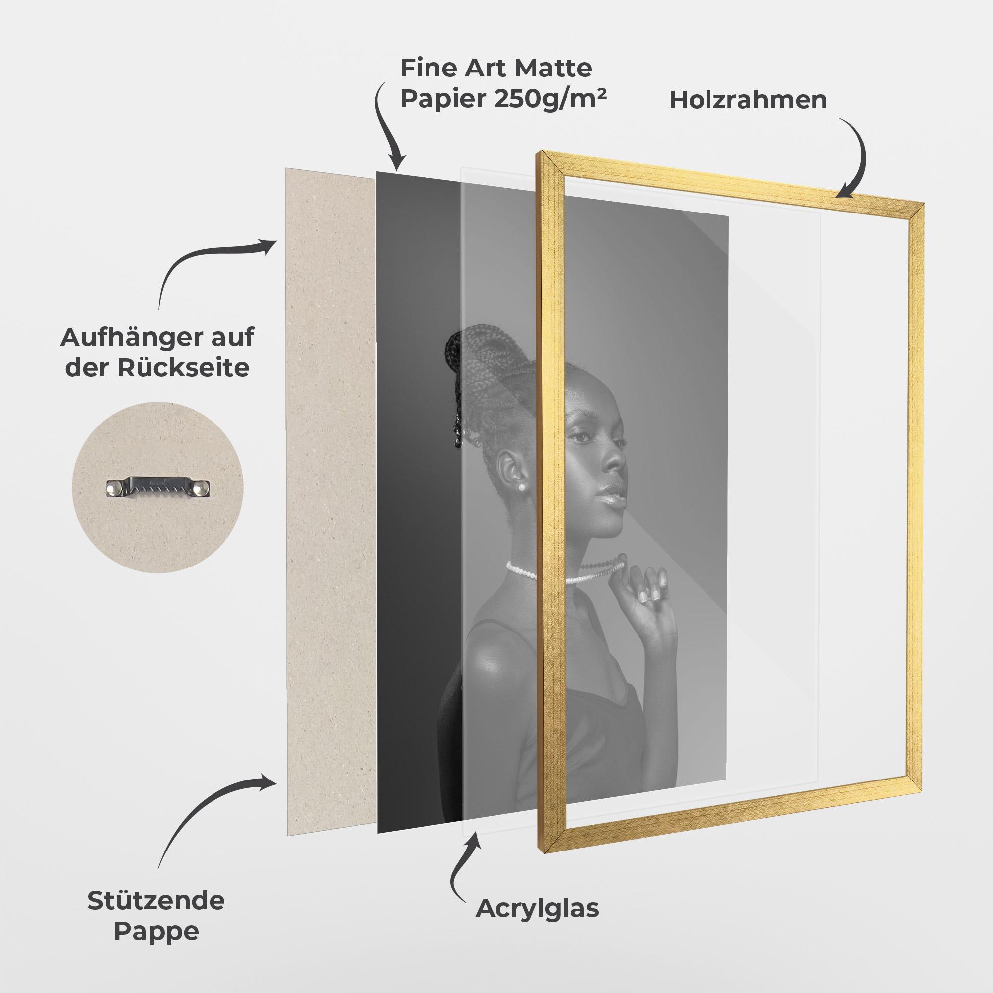 Gerahmte Poster Hollywood Glamour Style mockup 1