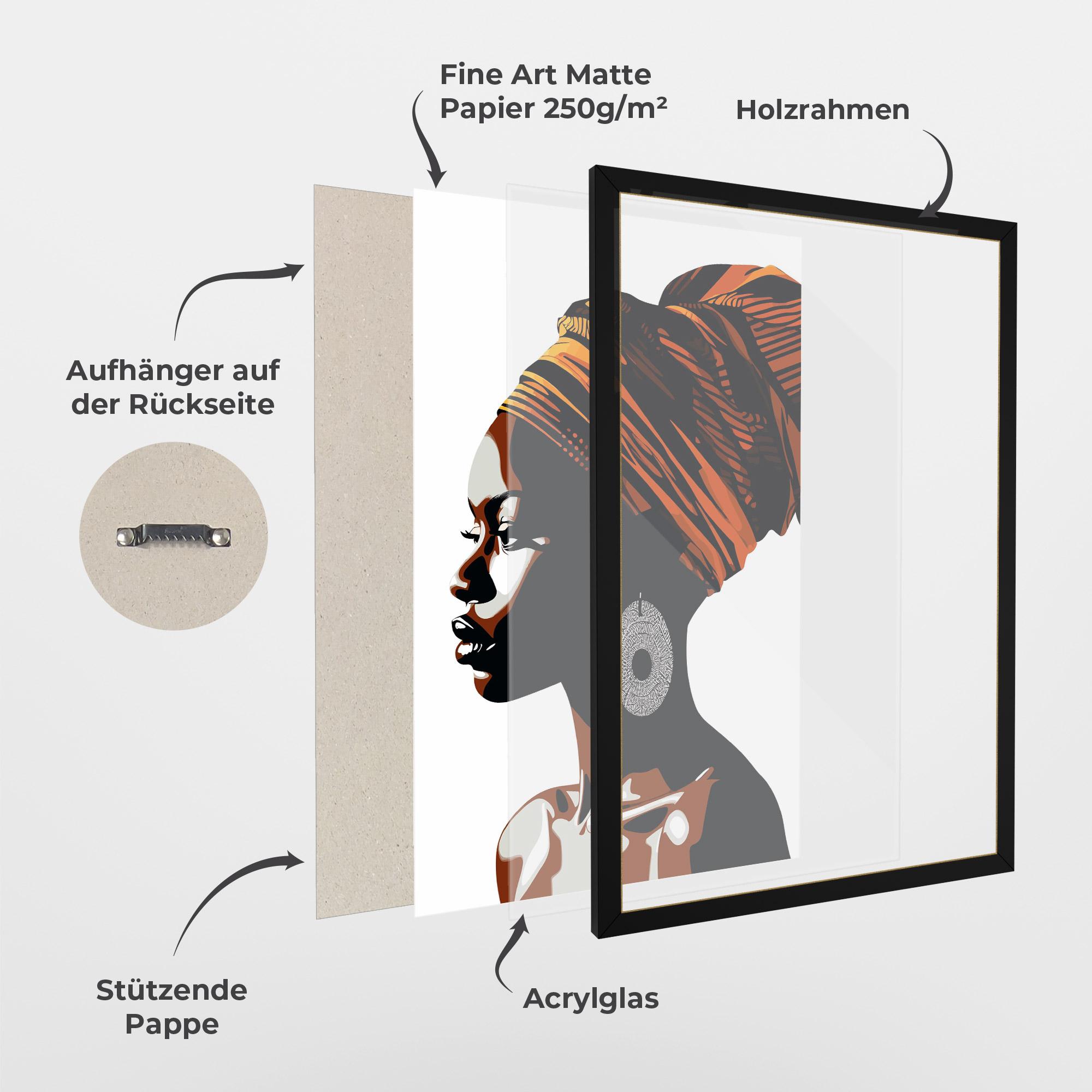 Gerahmte Poster Black Pretty Woman mockup 1