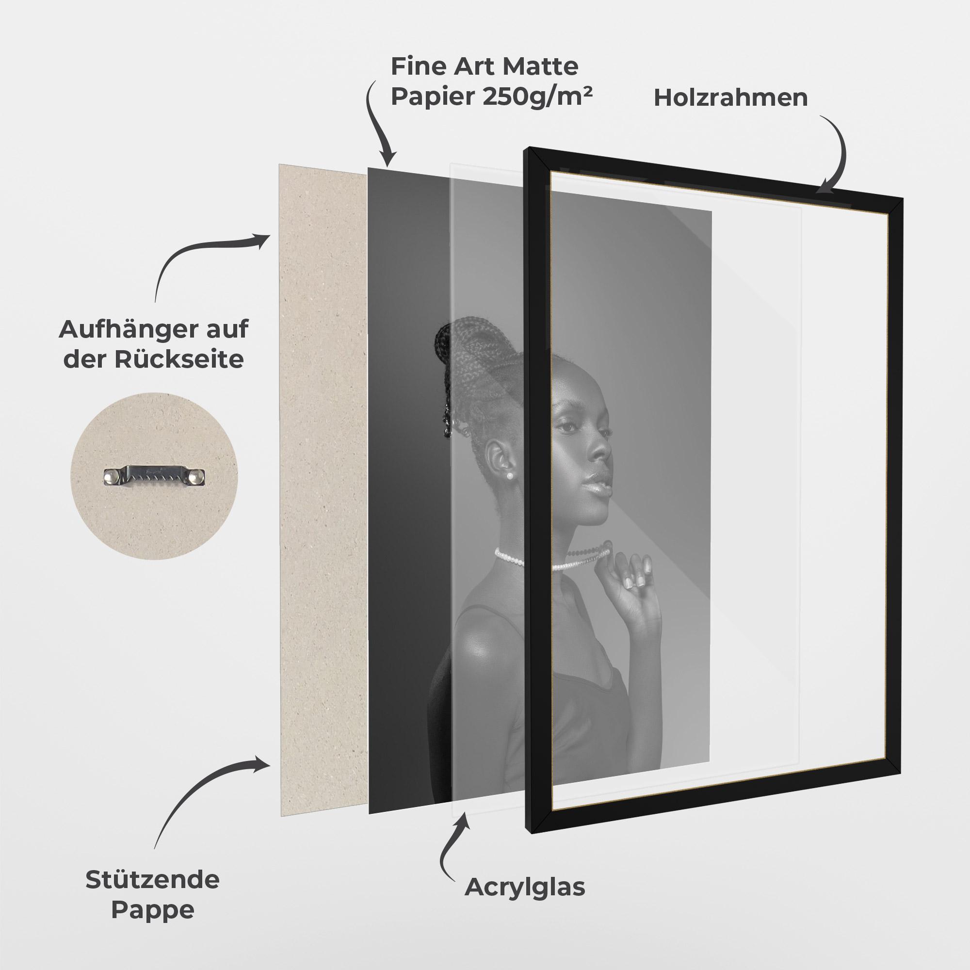 Gerahmte Poster Hollywood Glamour Style mockup 1