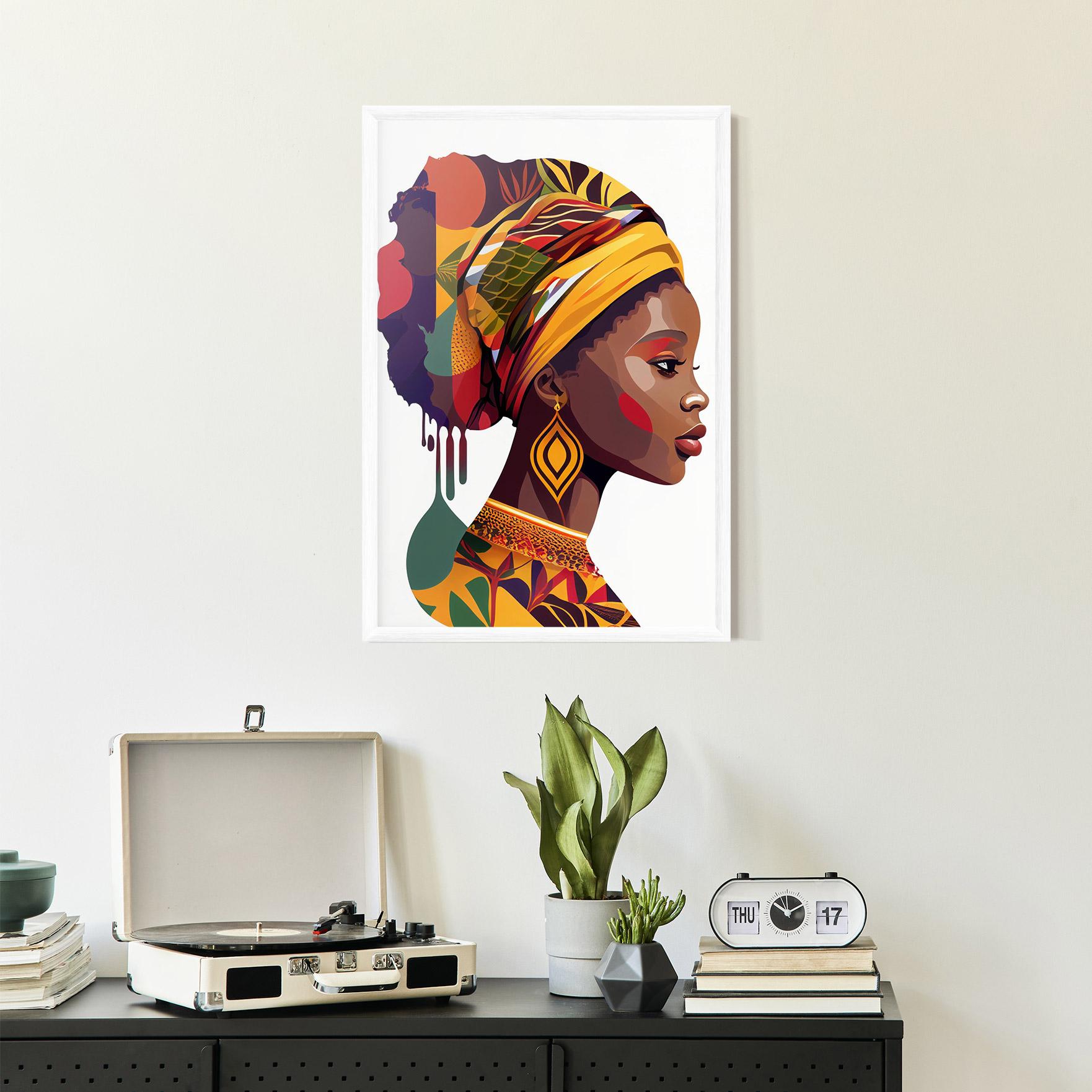 Gerahmte Poster Colorful African mockup 2