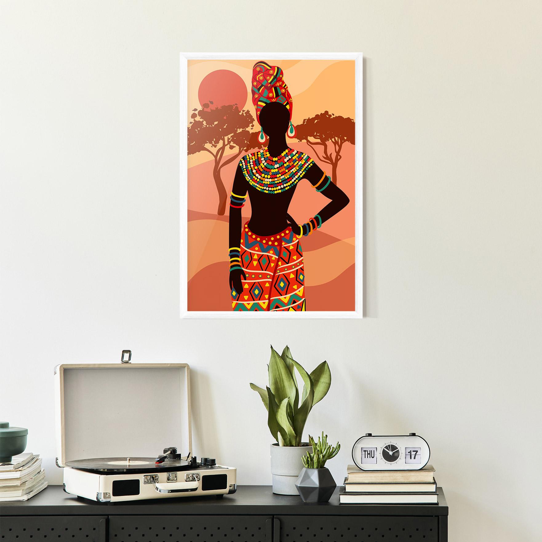Gerahmte Poster Ethnic African Color mockup 2