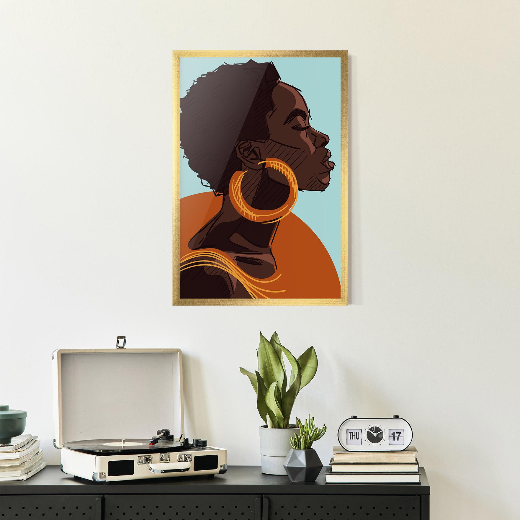 Gerahmte Poster African Short Hair mockup 2