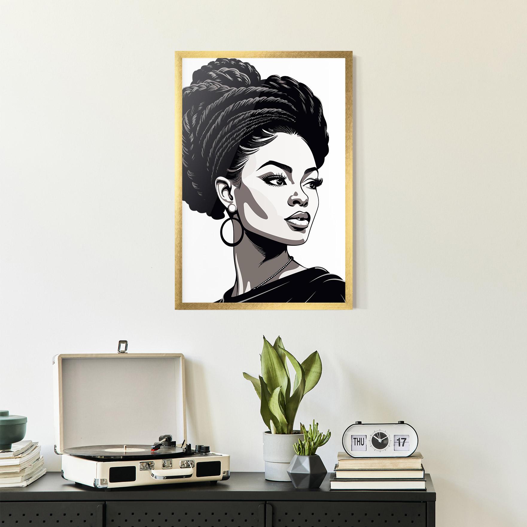 Gerahmte Poster Brown Skin Woman mockup 2