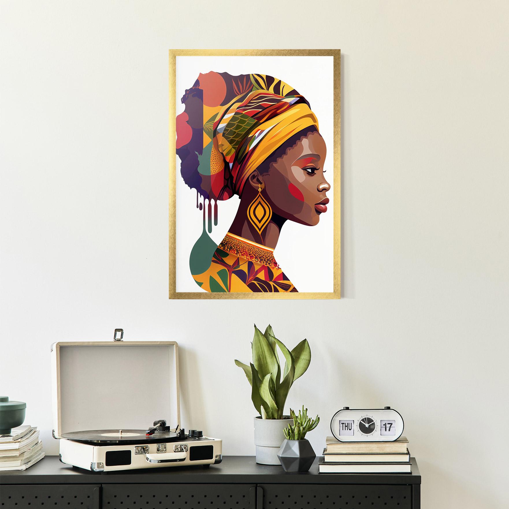 Gerahmte Poster Colorful African mockup 2