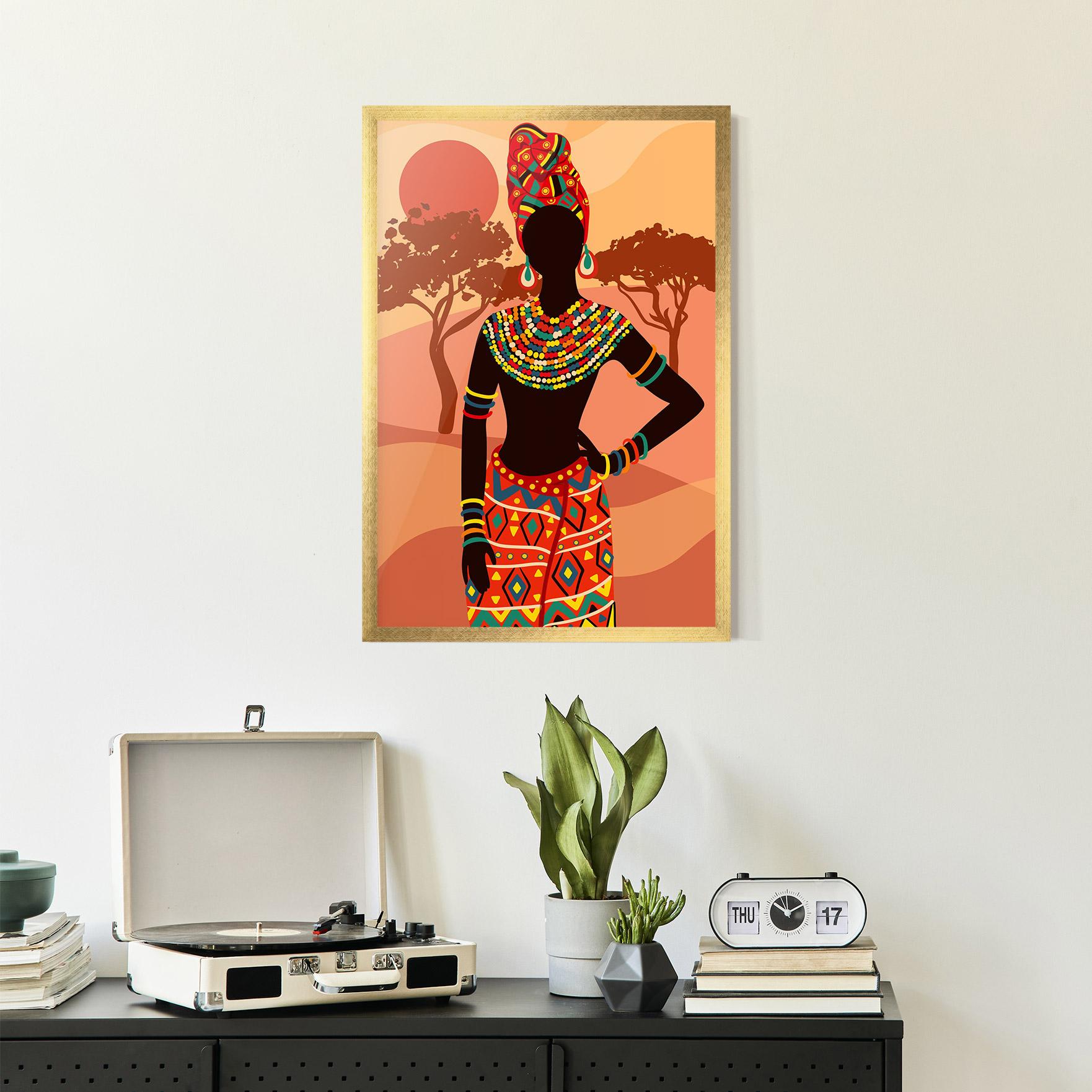 Gerahmte Poster Ethnic African Color mockup 2