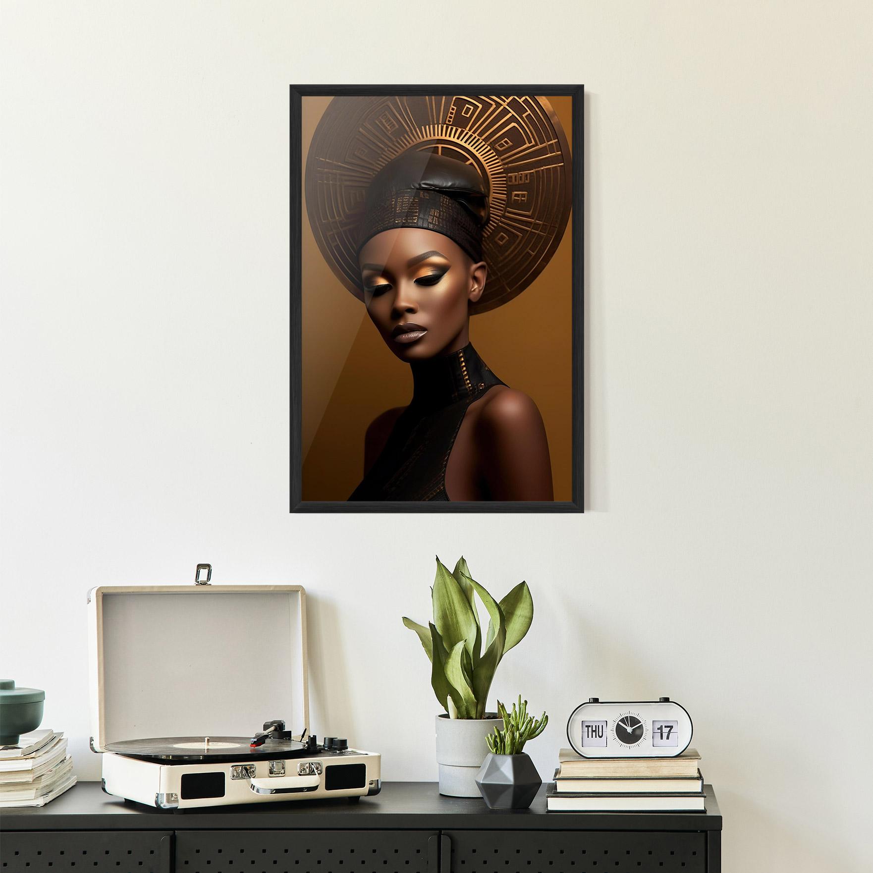 Gerahmte Poster African Abstract Art mockup 2