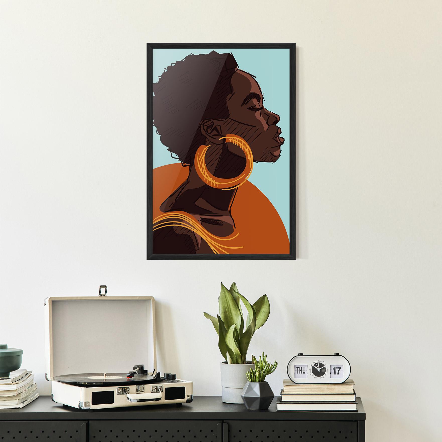 Gerahmte Poster African Short Hair mockup 2