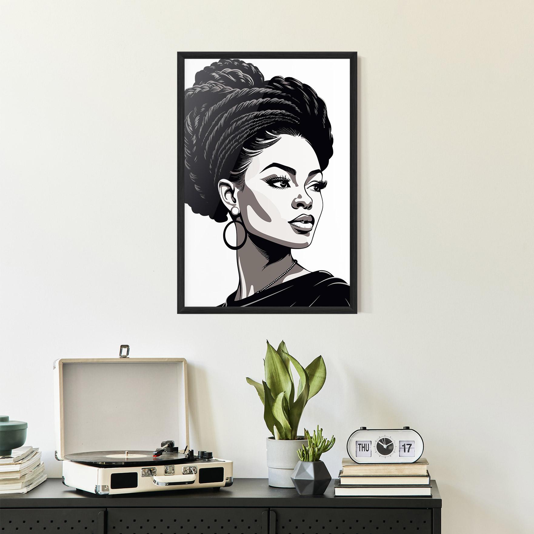 Gerahmte Poster Brown Skin Woman mockup 2