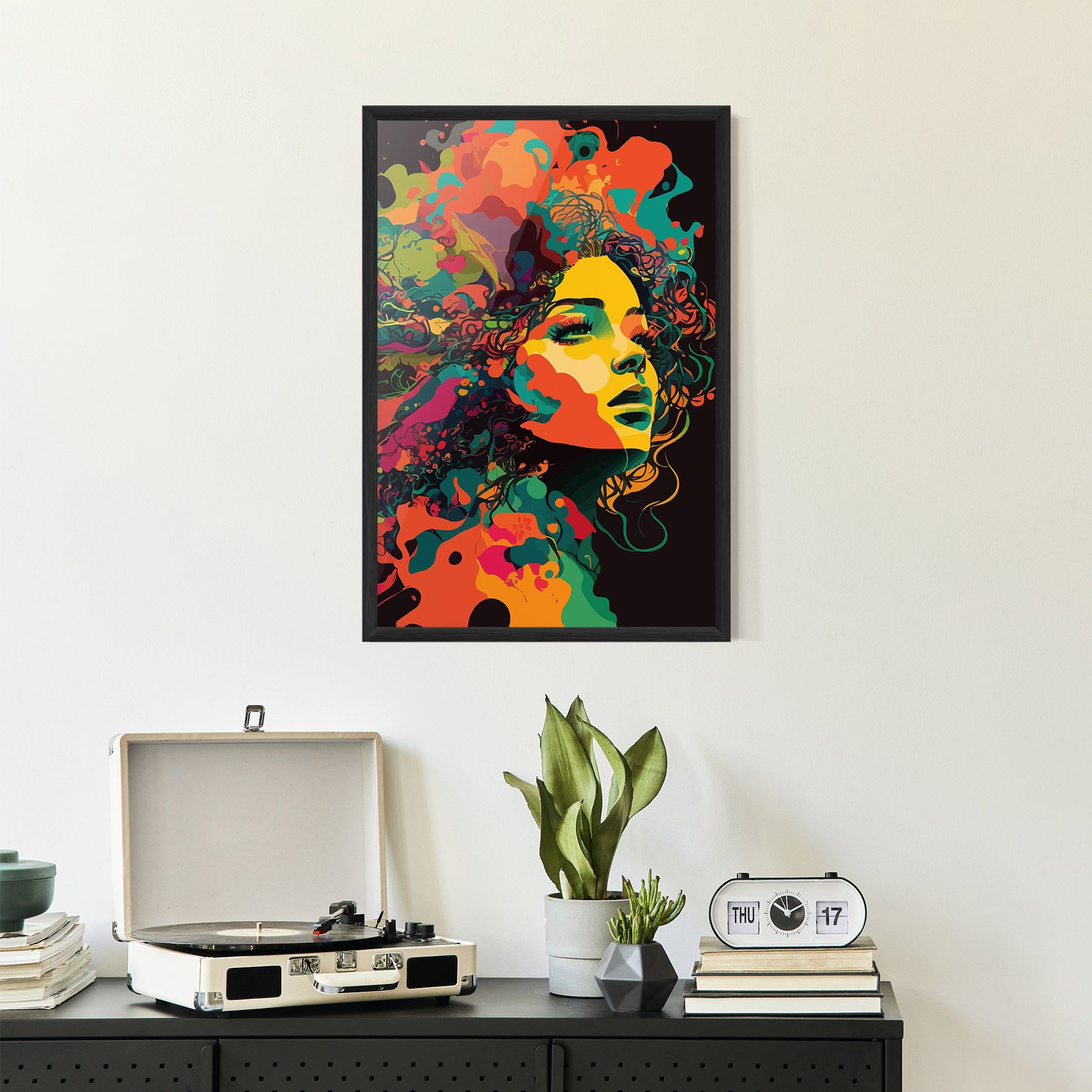 Colorful African Woman mockup 2