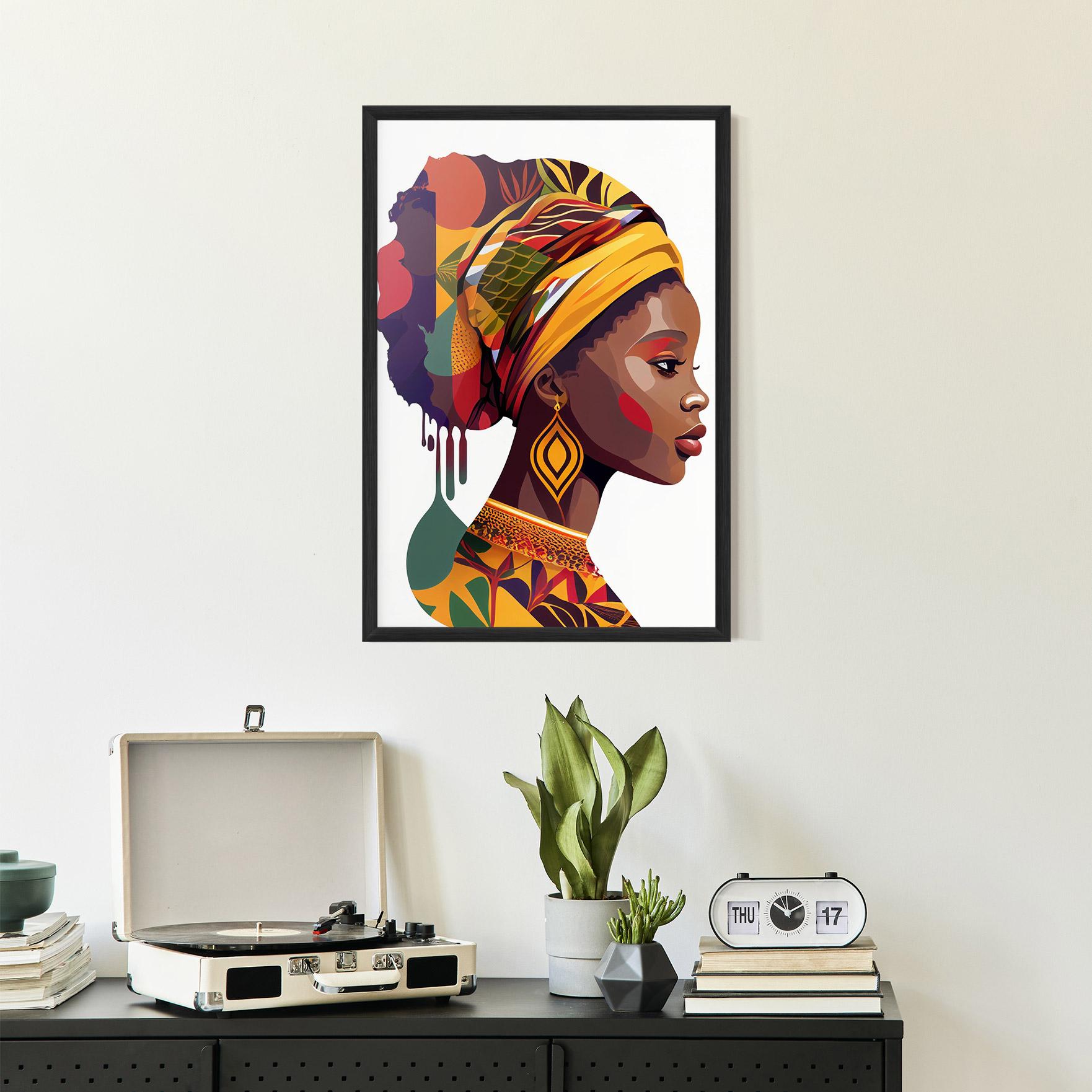 Gerahmte Poster Colorful African mockup 2